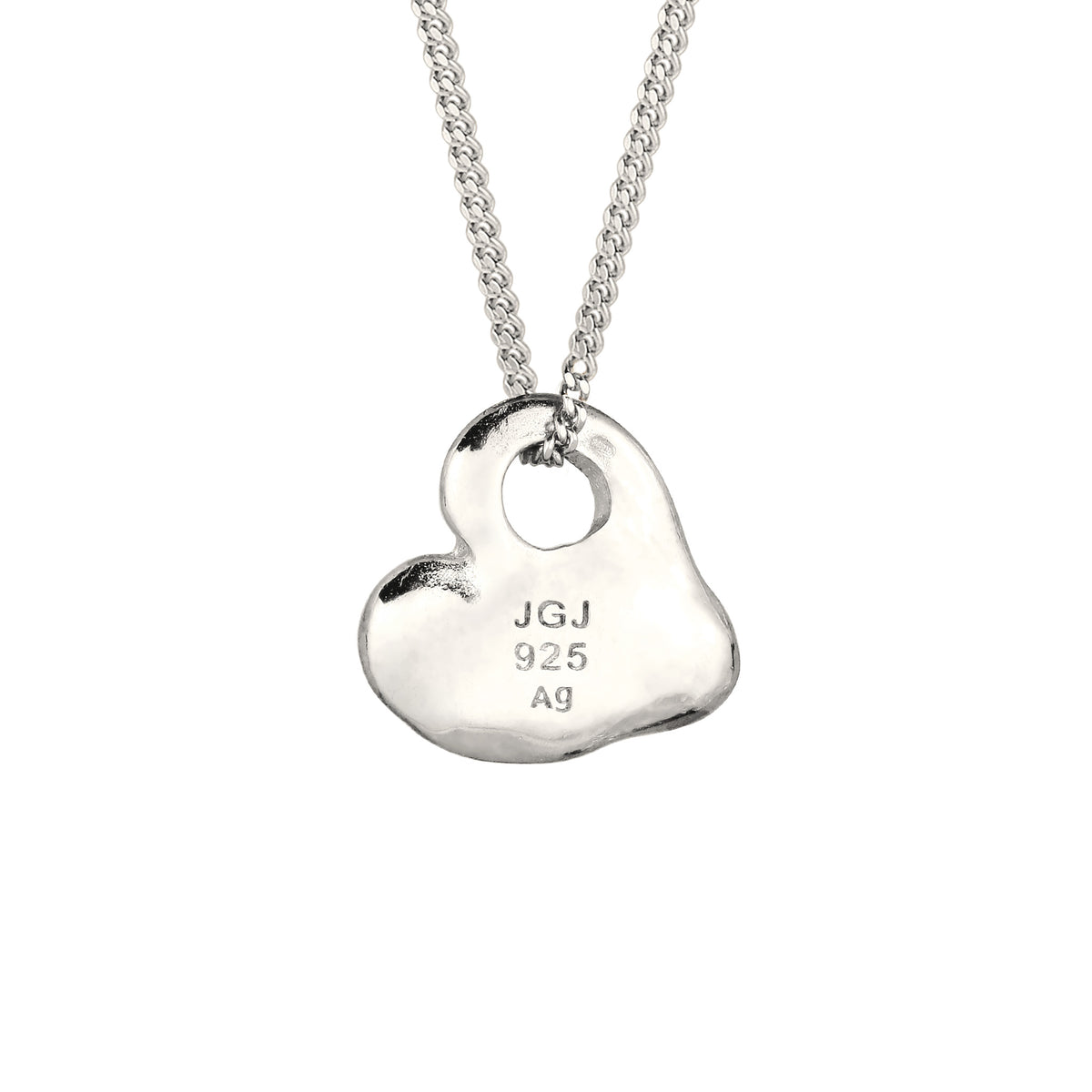 Silber - Elli | Halskette Anhänger Herz  | Organic | 925 Sterling Silber