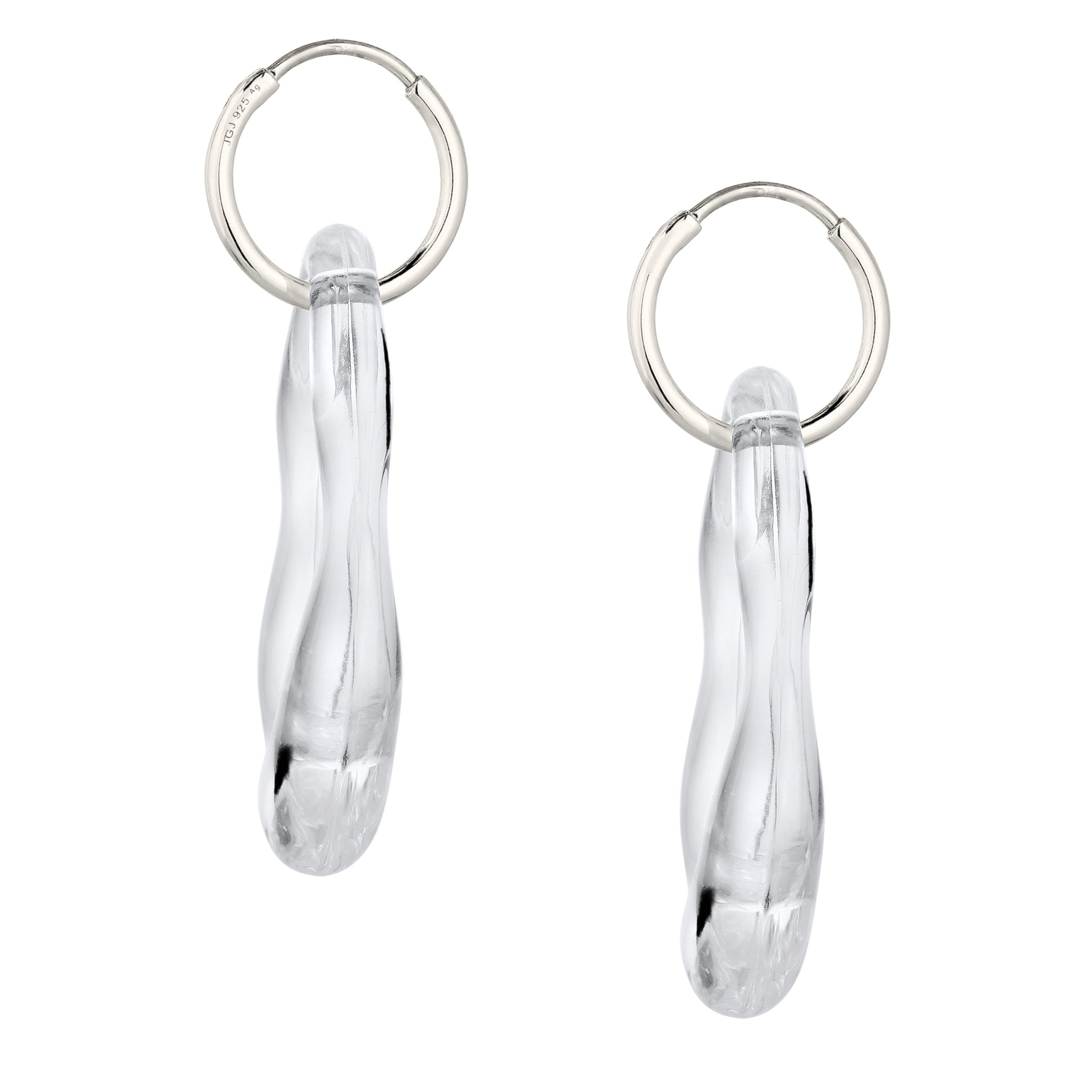 Silber - Elli | Creolen | Resin | 925 Sterling Silber