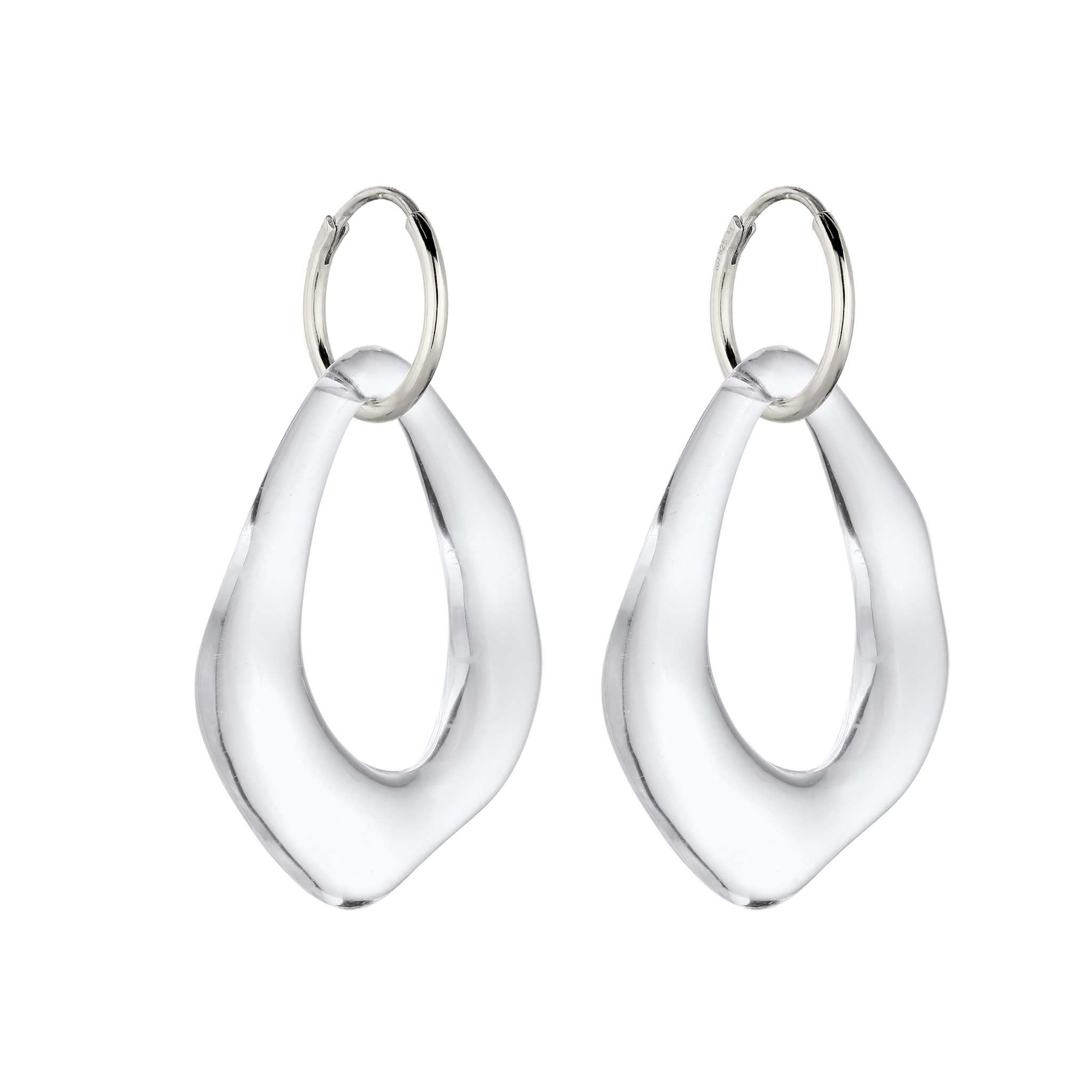 Silber - Elli | Creolen | Resin | 925 Sterling Silber