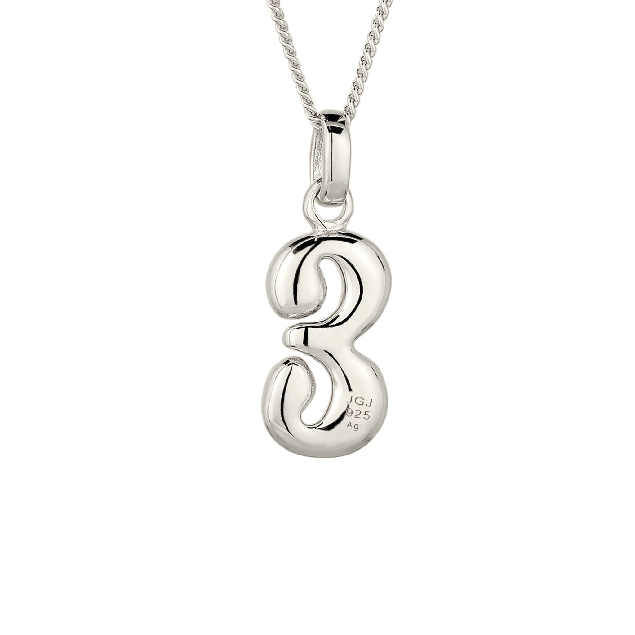 Silber - Elli | Halskette Melted Buchstabe E | 925 Sterling Silber