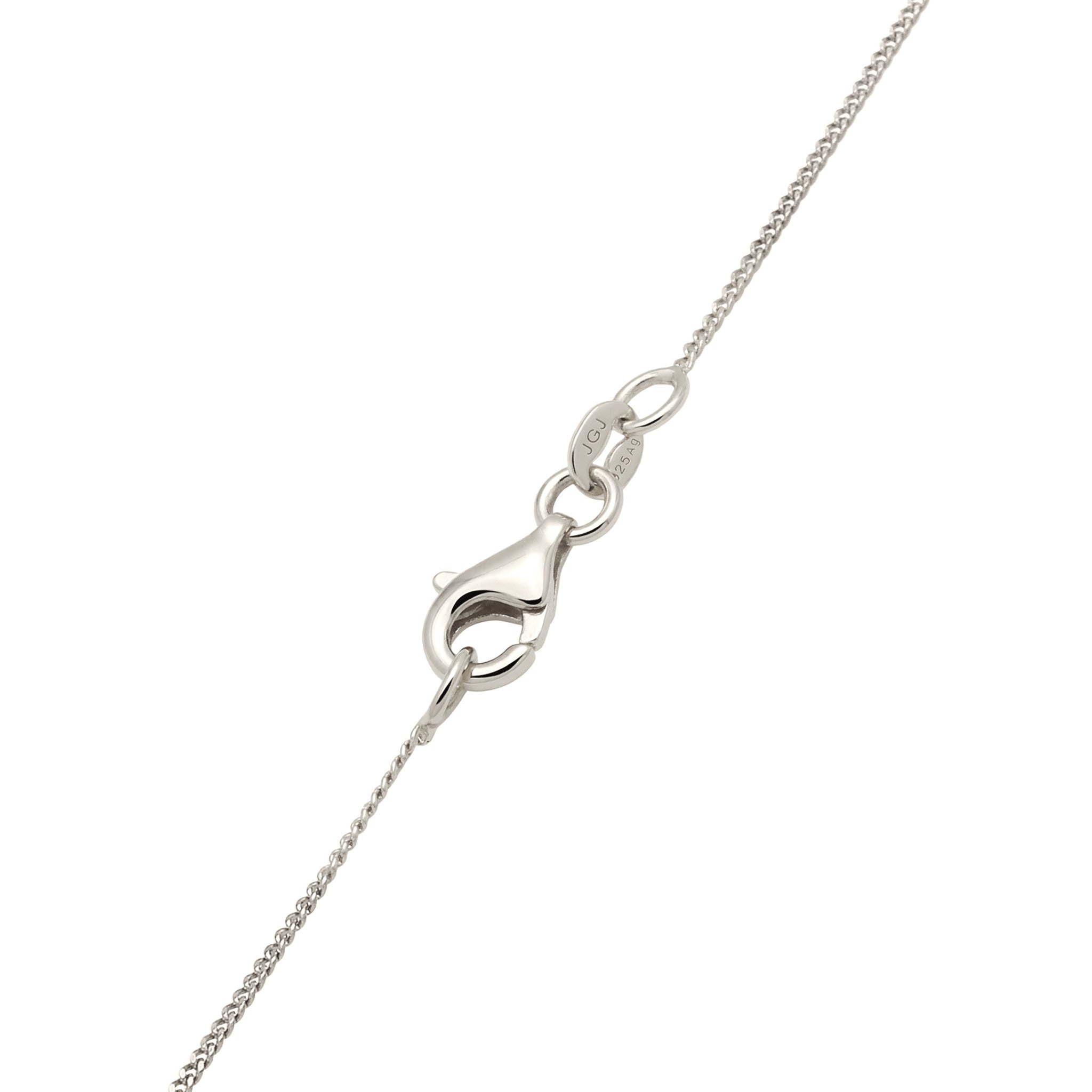 Silber - Elli | Halskette mit Melted Buchstabe J | 925 Sterling Silber