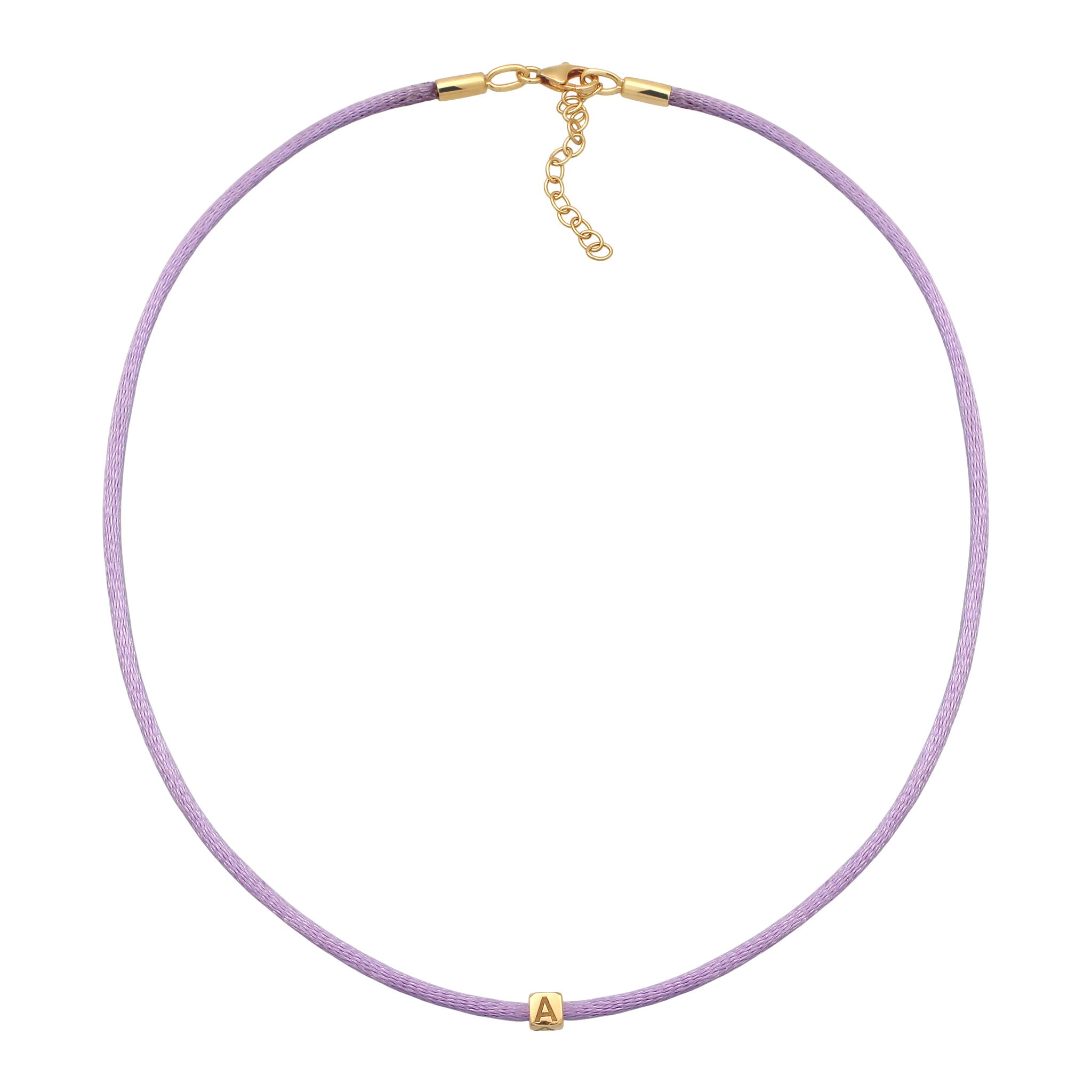 Lila - Elli | Satin Cube Lettering | 925 Sterling Silber vergoldet