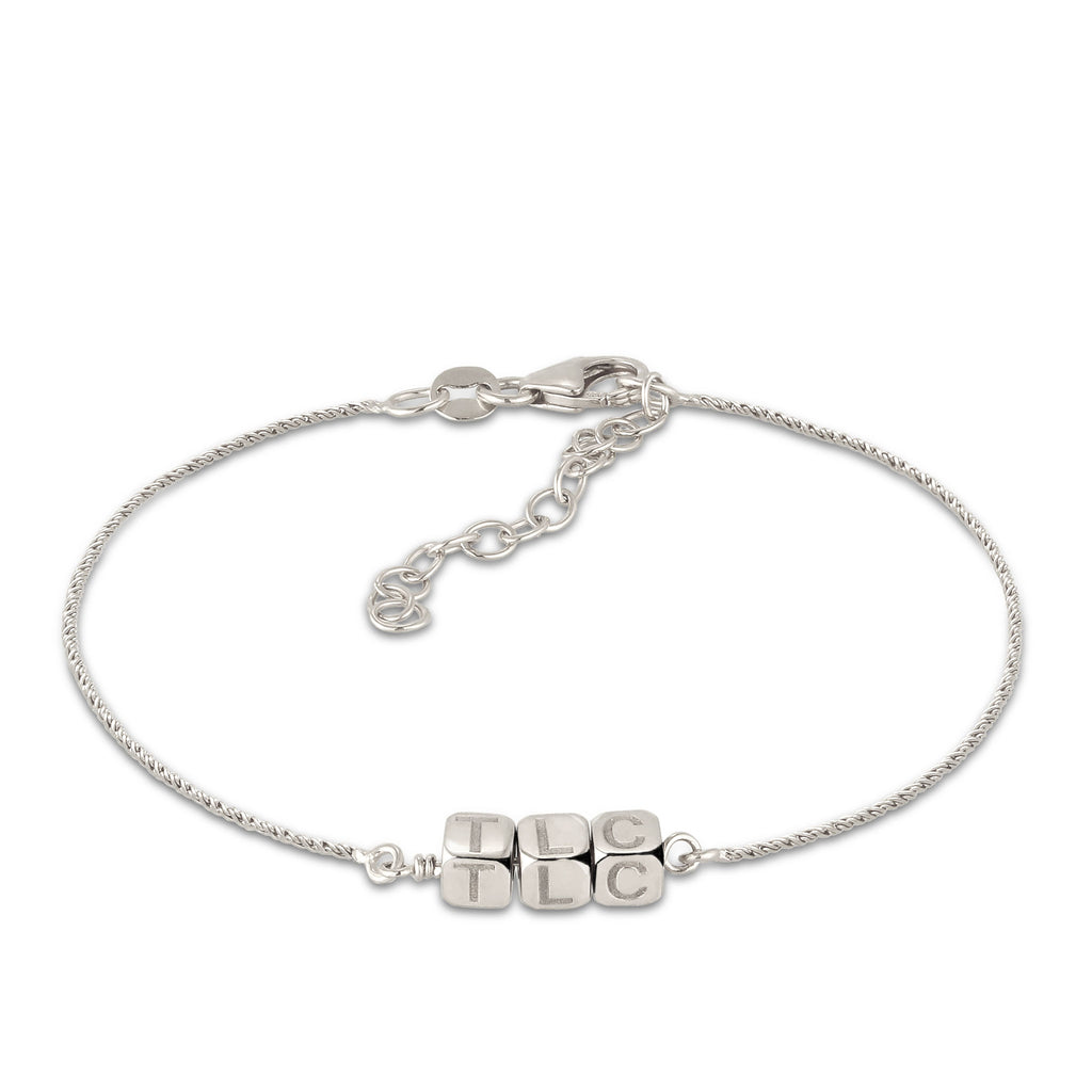 Silber - Elli | Armband 3x Würfel Gravur| 925 Sterling Silber