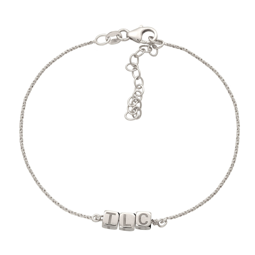 Silber - Elli | Armband 3x Würfel Gravur| 925 Sterling Silber