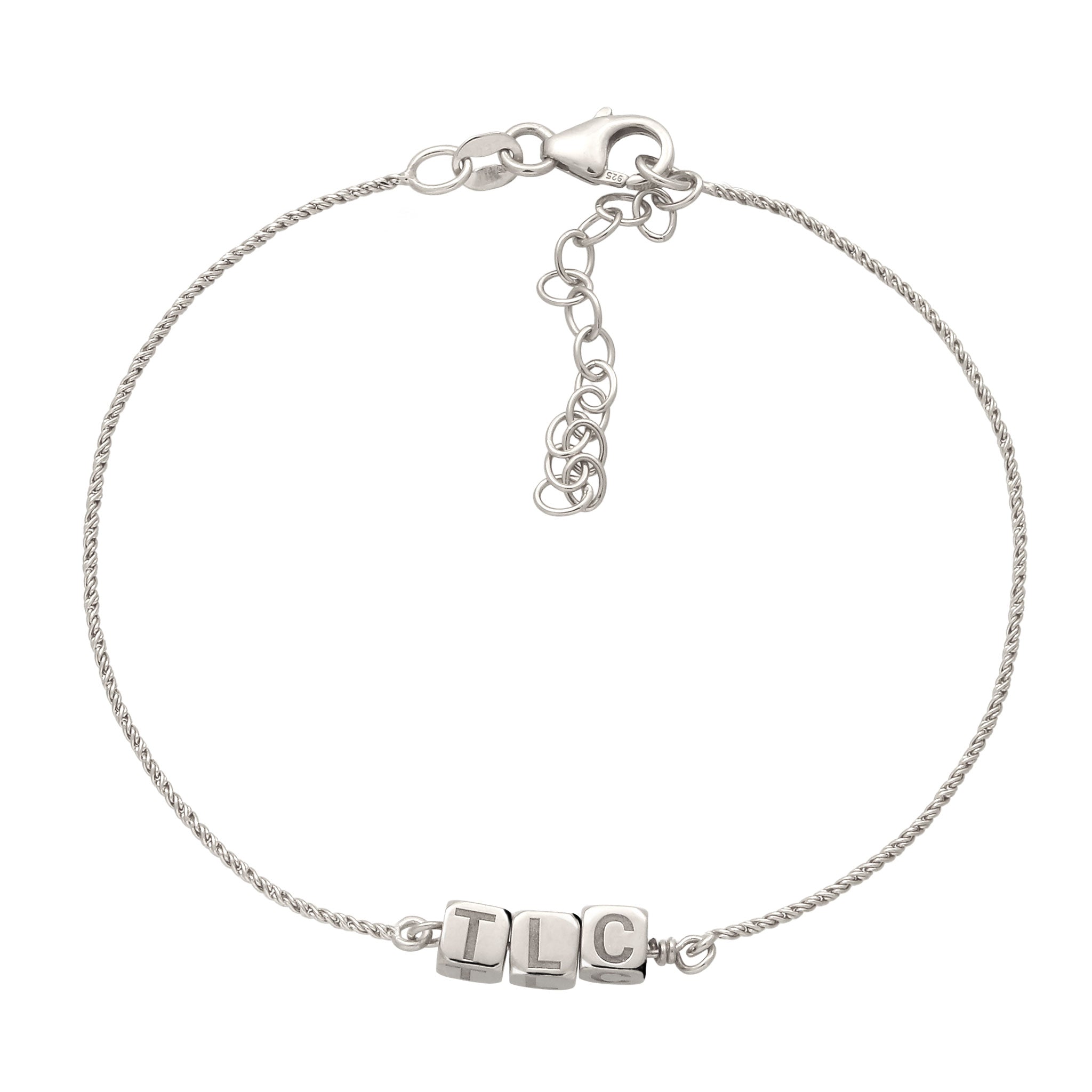 Silber - Elli | Armband Cube Lettering 925 Sterling Silber