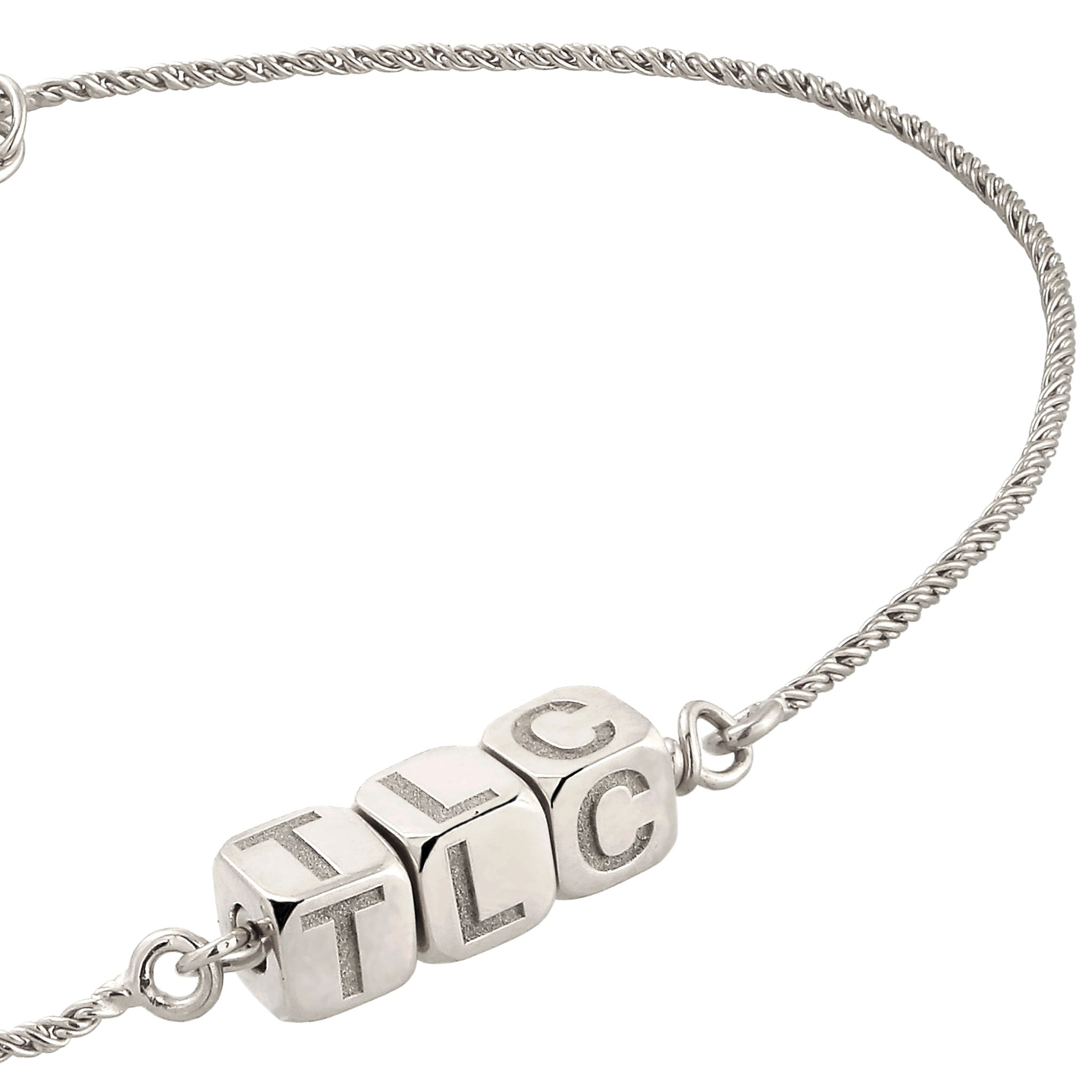 Silber - Elli | Armband Cube Lettering 925 Sterling Silber