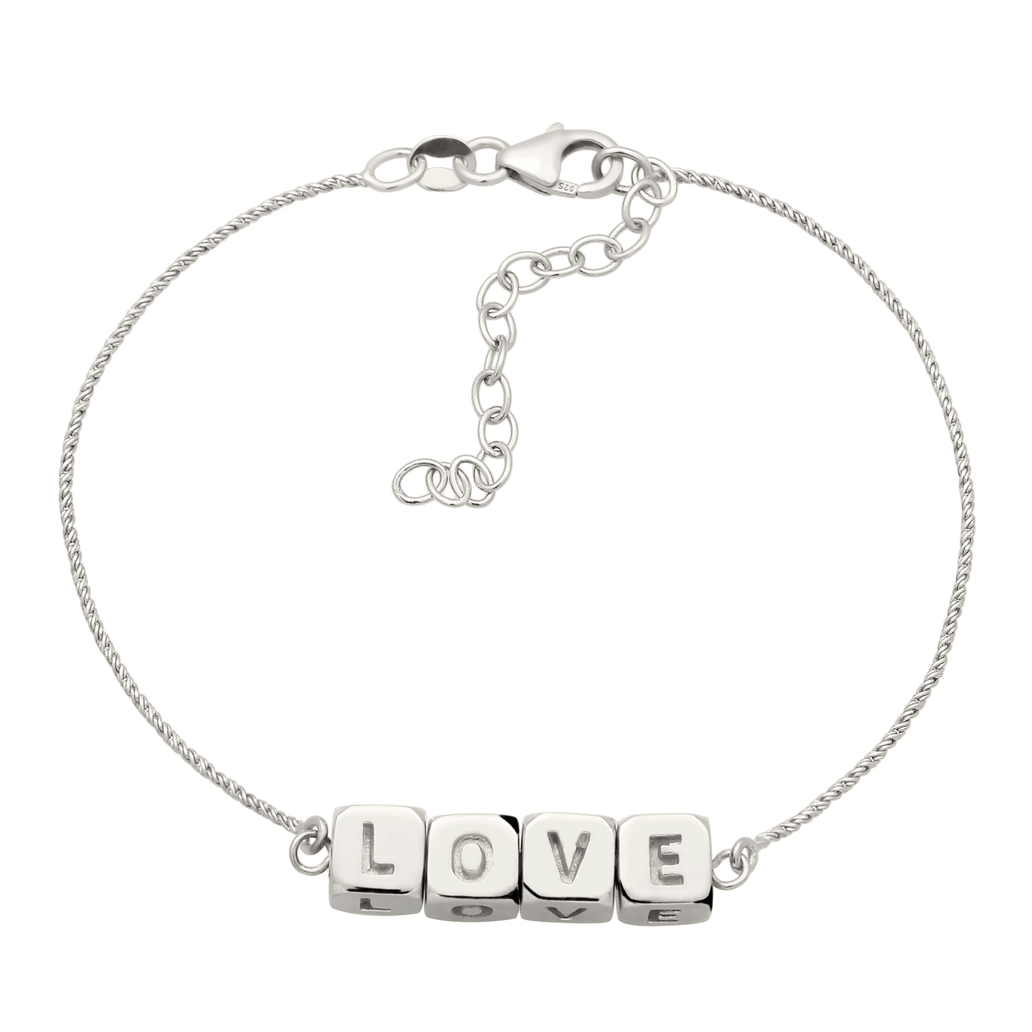 Silber - Elli | Armband Love Lettering | 925 Sterling Silber
