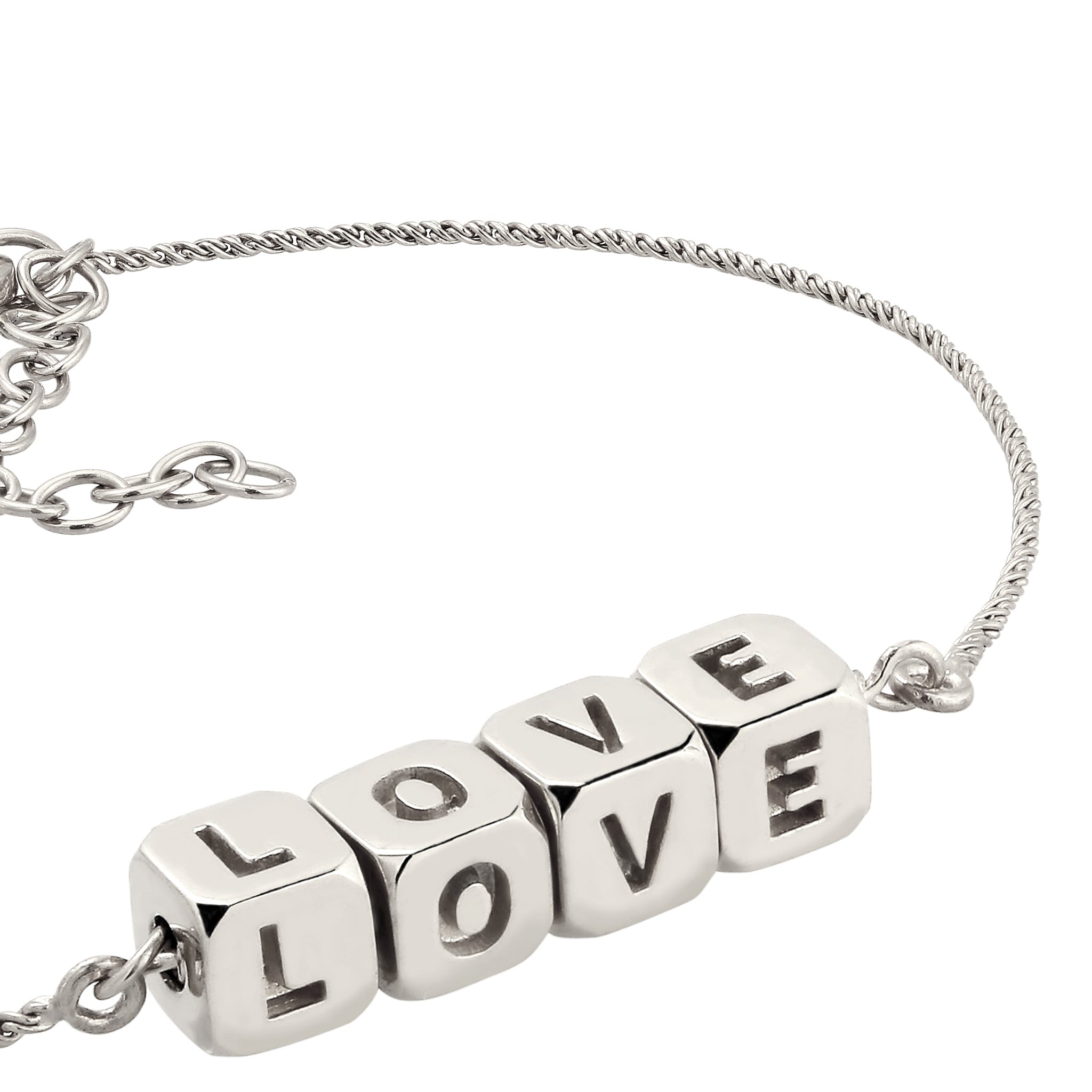 Silber - Elli | Armband Love Lettering | 925 Sterling Silber