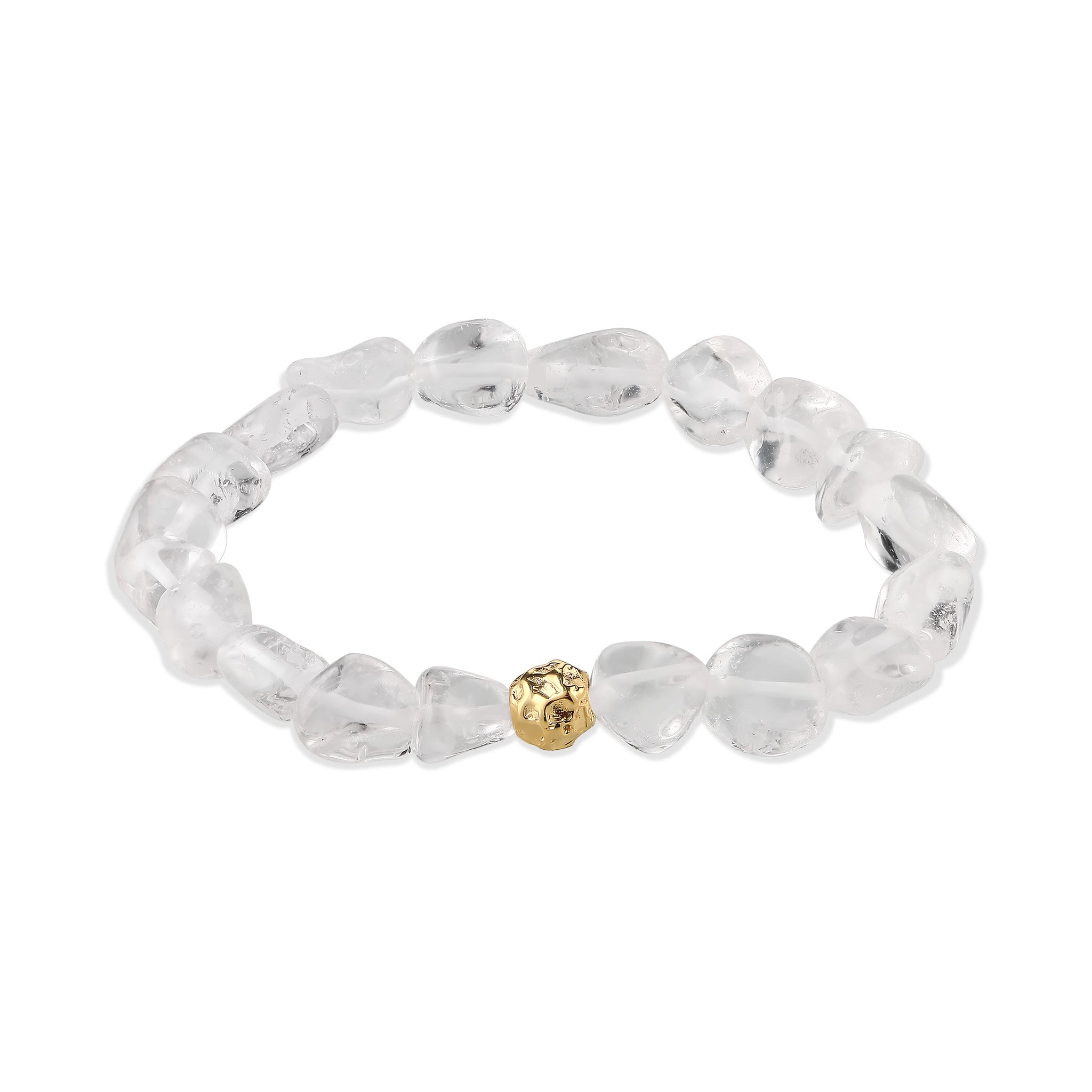 Gold - Elli | Armband  | Rock Crystals (Transparent) | 925 Sterling Silber vergoldet