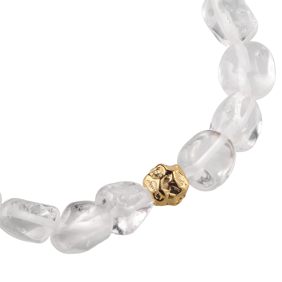 Gold - Elli | Armband  | Rock Crystals (Transparent) | 925 Sterling Silber vergoldet