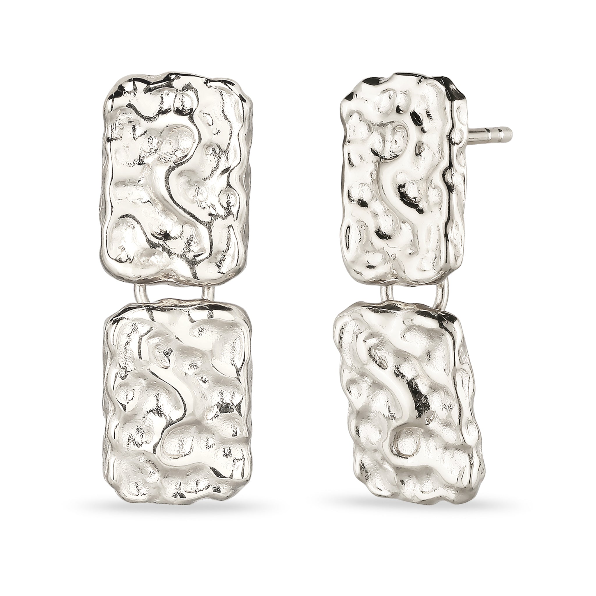Silber - Elli | Ohrstecker Rechteck | 925 Sterling Silber
