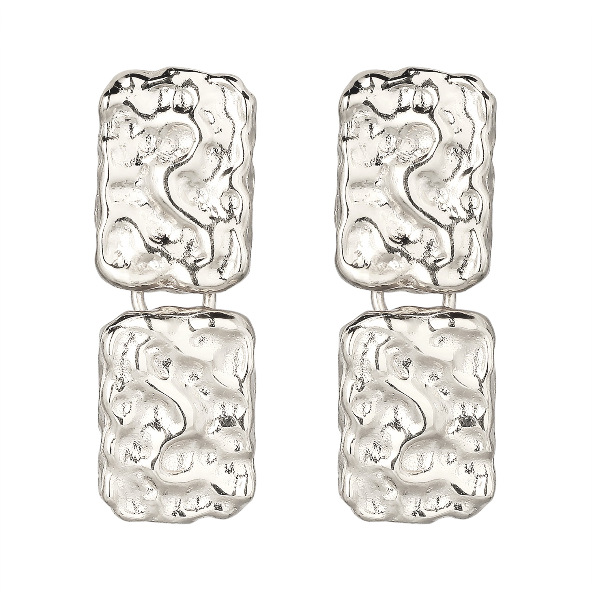 Silber - Elli | Ohrstecker Rechteck | 925 Sterling Silber