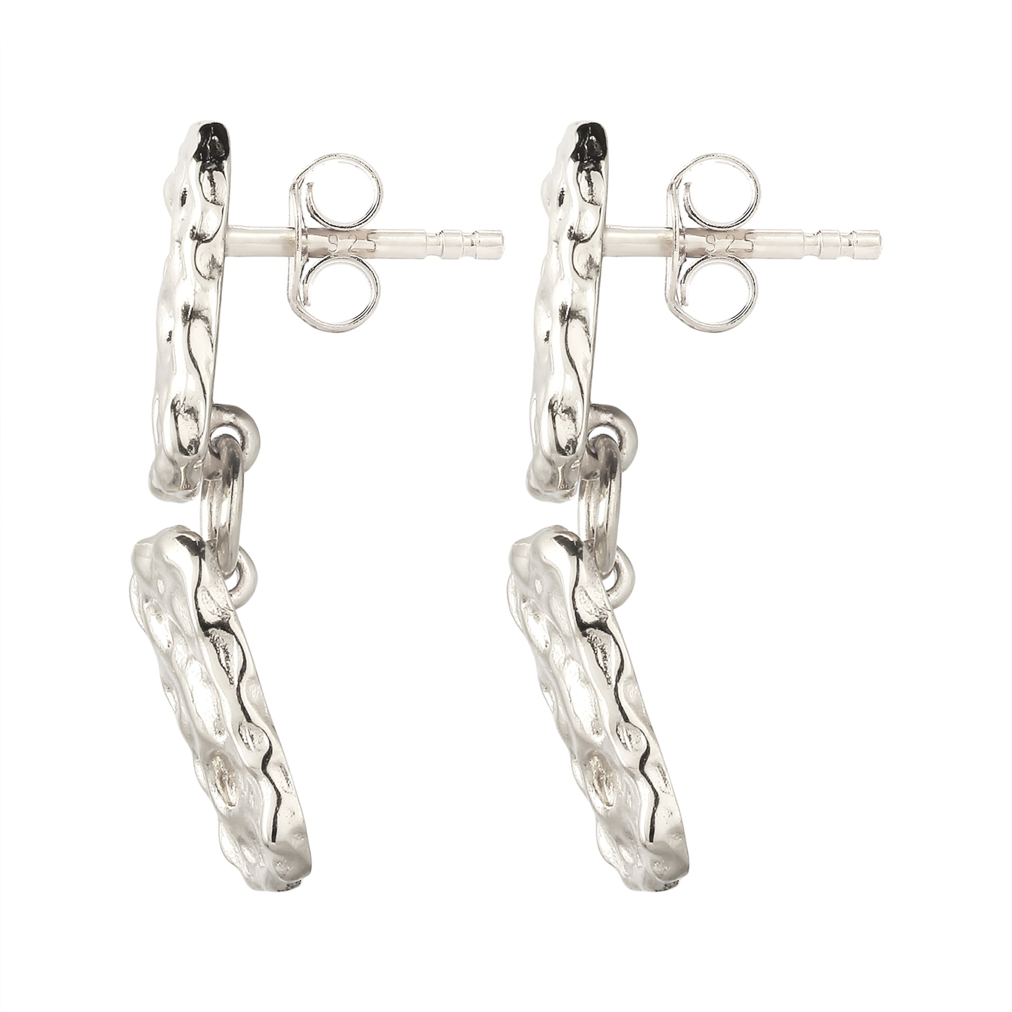 Silber - Elli | Ohrstecker Rechteck | 925 Sterling Silber