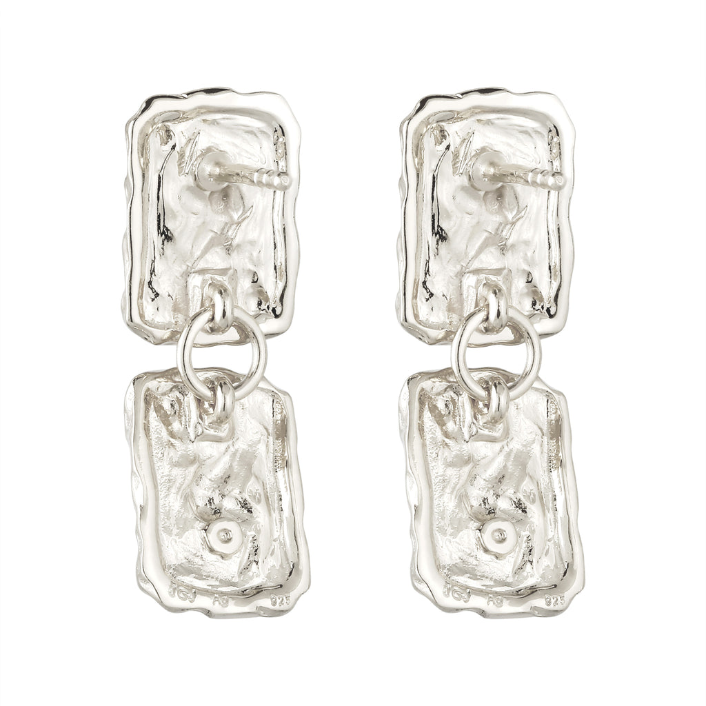 Silber - Elli | Ohrstecker Melted Squares | 925 Sterling Silber