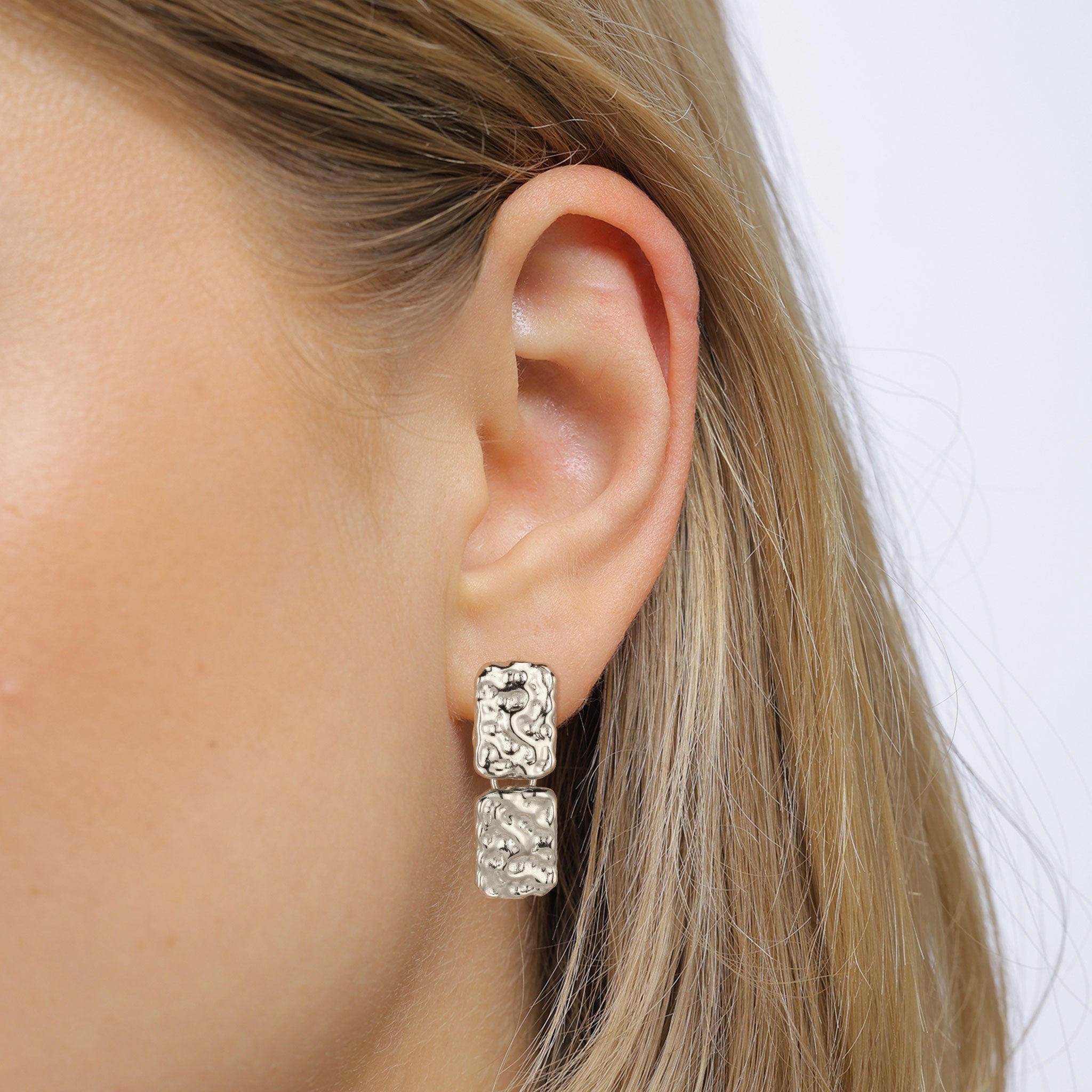 Silber - Elli | Ohrstecker Rechteck | 925 Sterling Silber