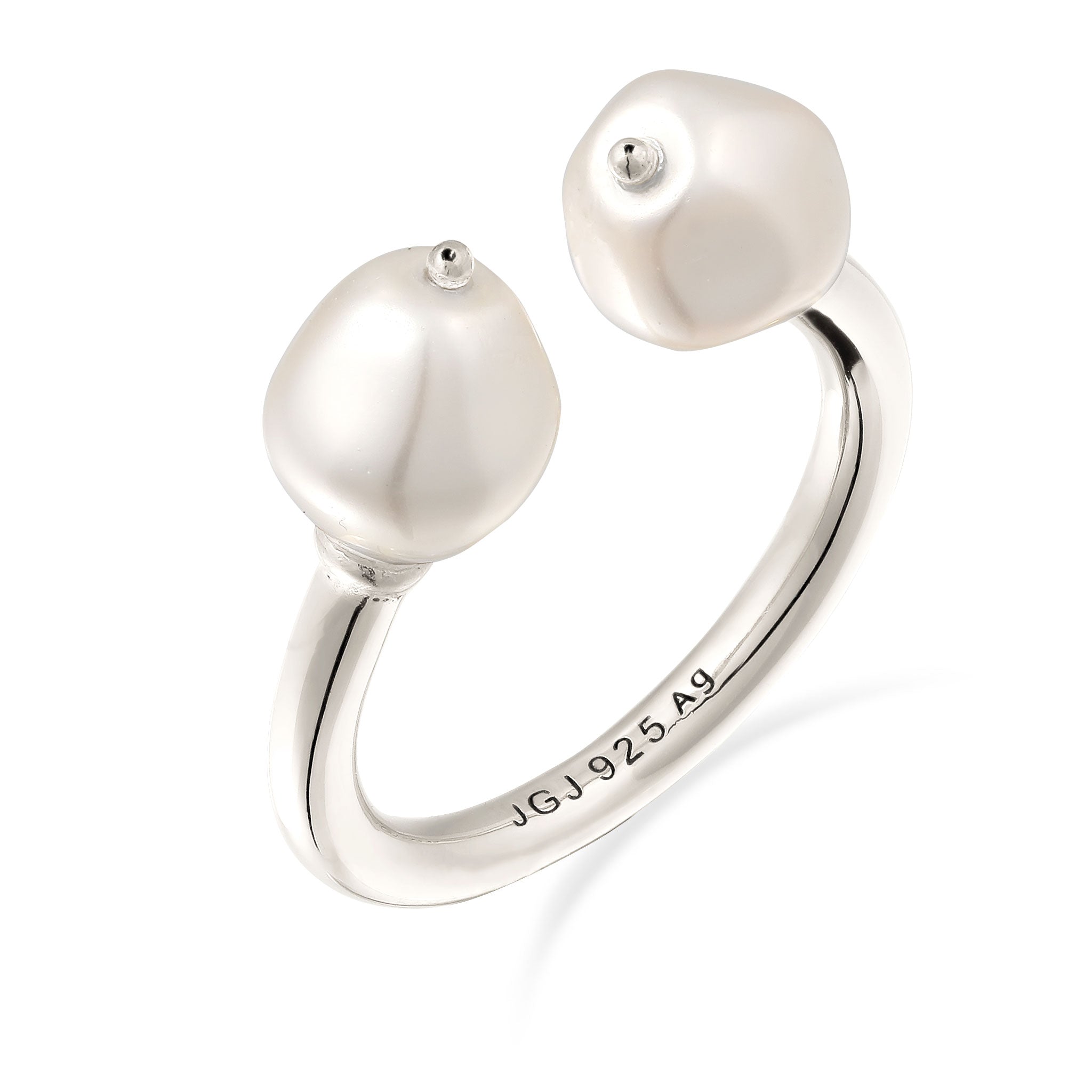 Silber - Elli PREMIUM | Ring mit Swarovski® Perlen | 925 Sterling Silber