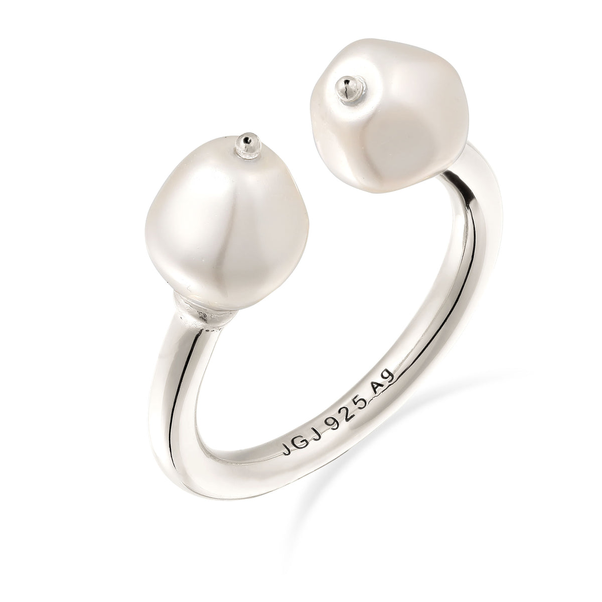 Silber - Elli PREMIUM | Ring mit Swarovski® Perlen | 925 Sterling Silber
