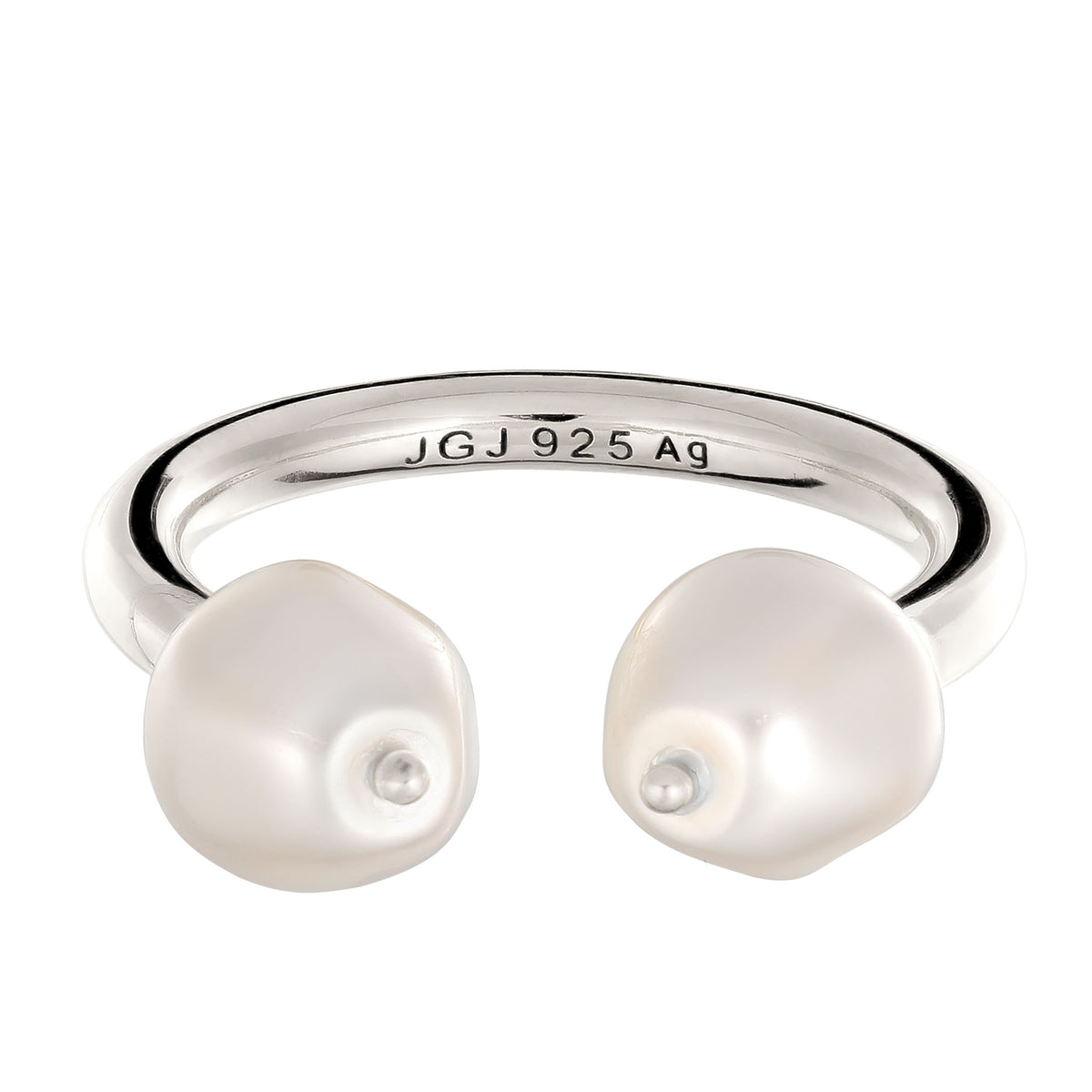 Silber - Elli PREMIUM | Ring mit Swarovski® Perlen | 925 Sterling Silber
