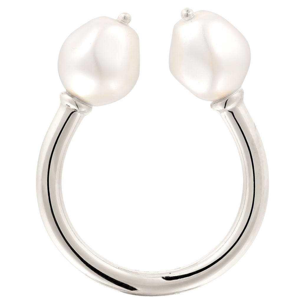 Silber - Elli PREMIUM | Ring mit Swarovski® Perlen | 925 Sterling Silber