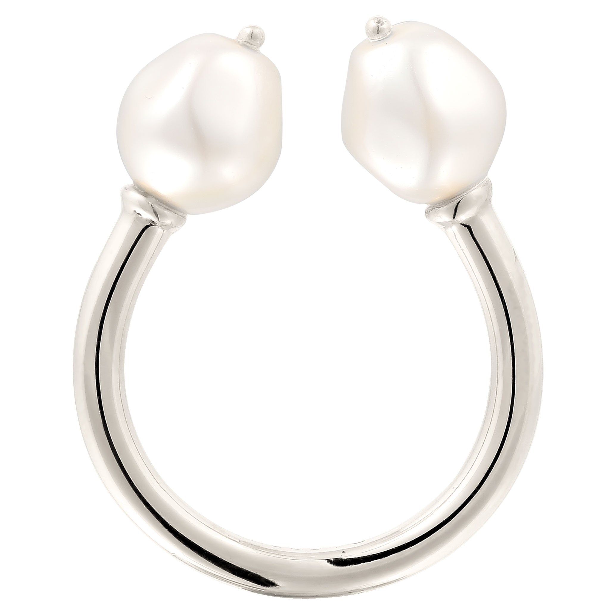 Silber - Elli PREMIUM | Ring mit Swarovski® Perlen | 925 Sterling Silber
