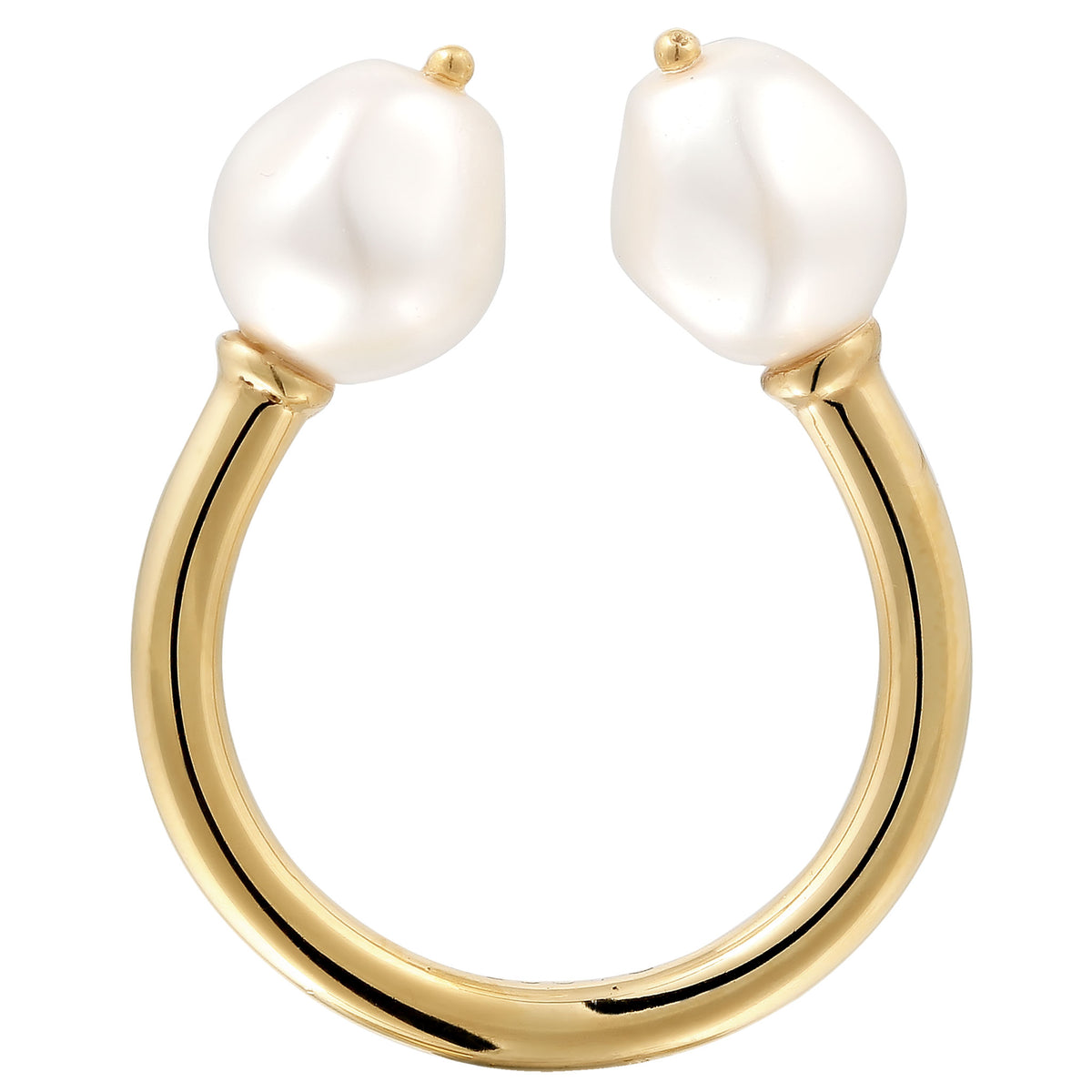 Gold - Elli PREMIUM | Ring mit Perlen | Swarovski® Perle | 925 Sterling Silber vergoldet