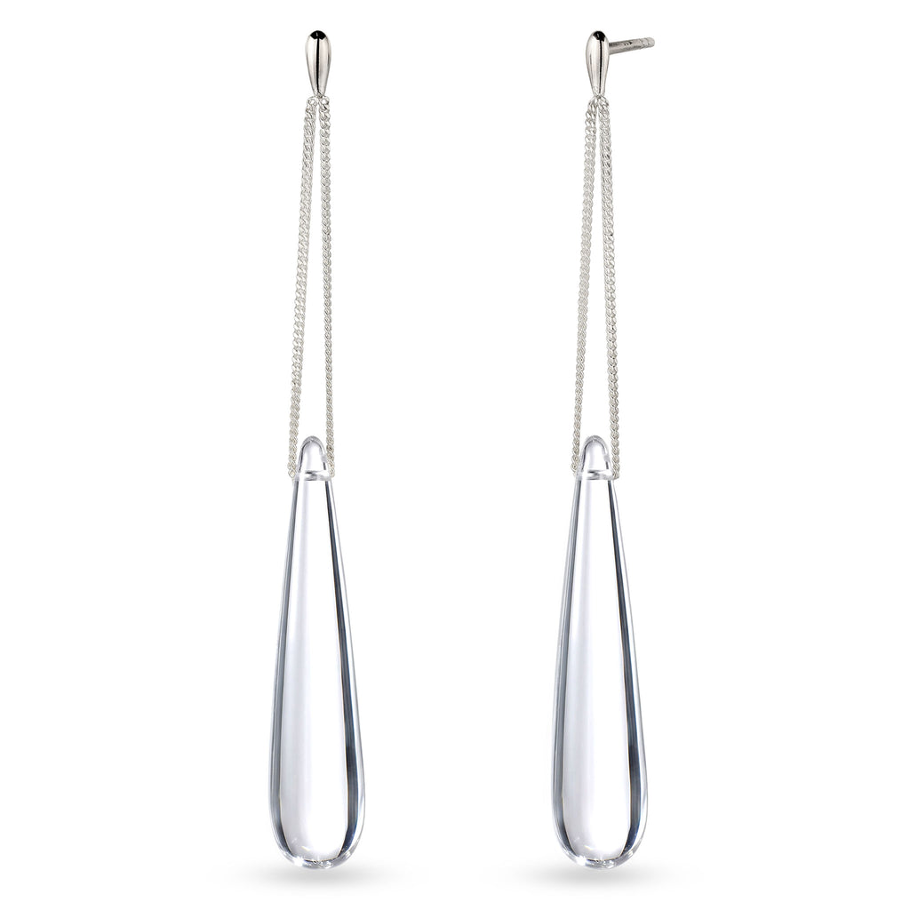 Silber - Elli | Resin Tropfen Transparent | 925 Sterling Silber