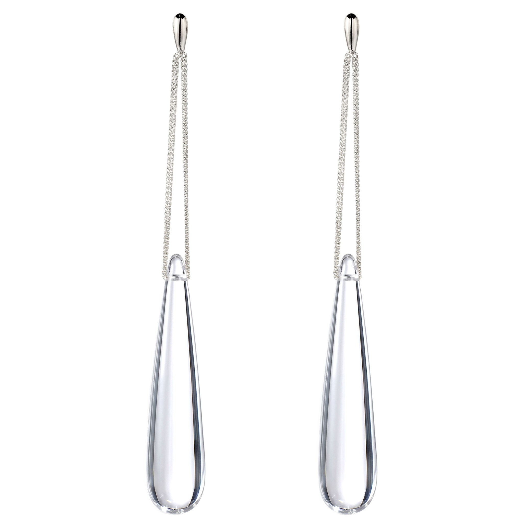 Silber - Elli | Resin Tropfen Transparent | 925 Sterling Silber