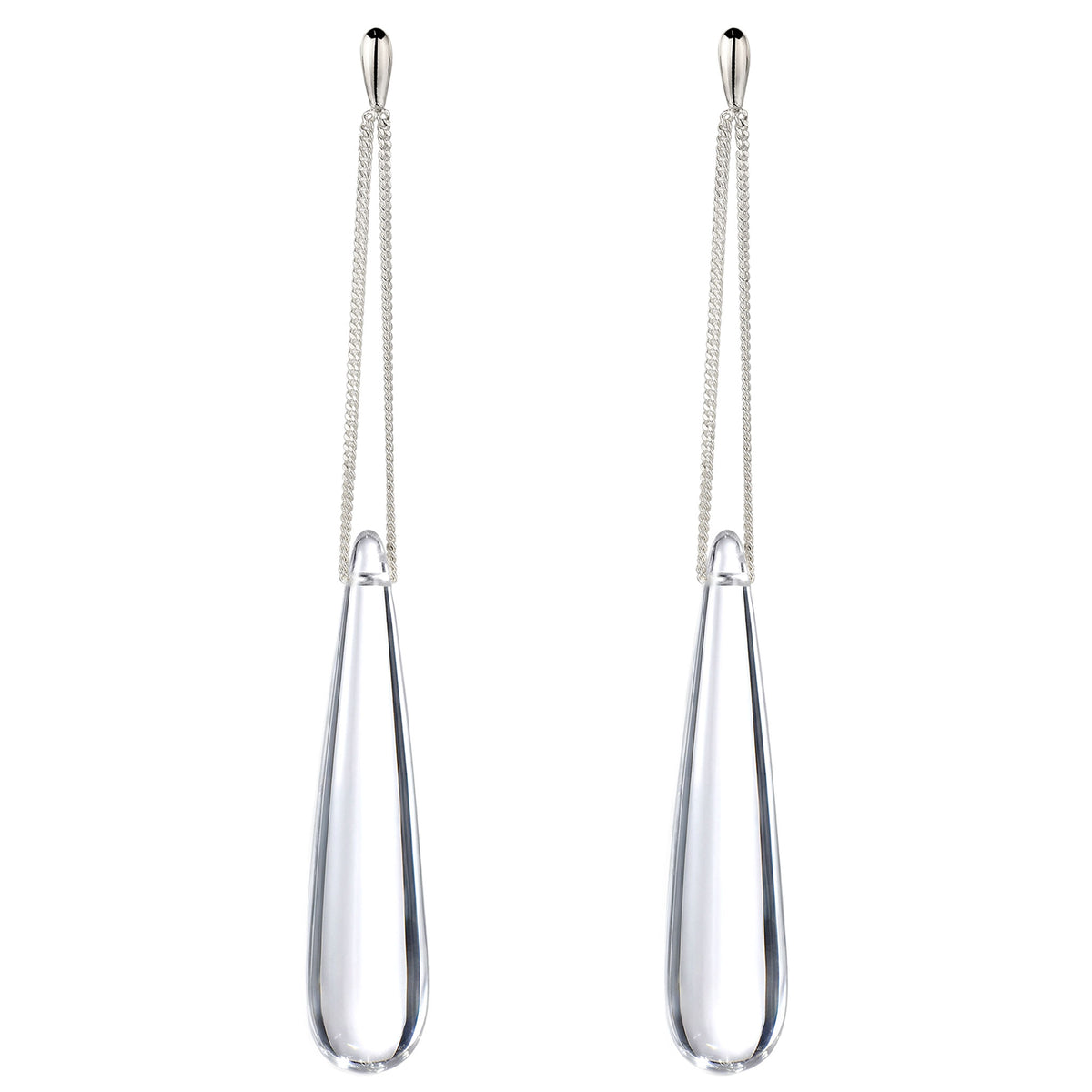 Silber - Elli | Resin Tropfen Transparent | 925 Sterling Silber