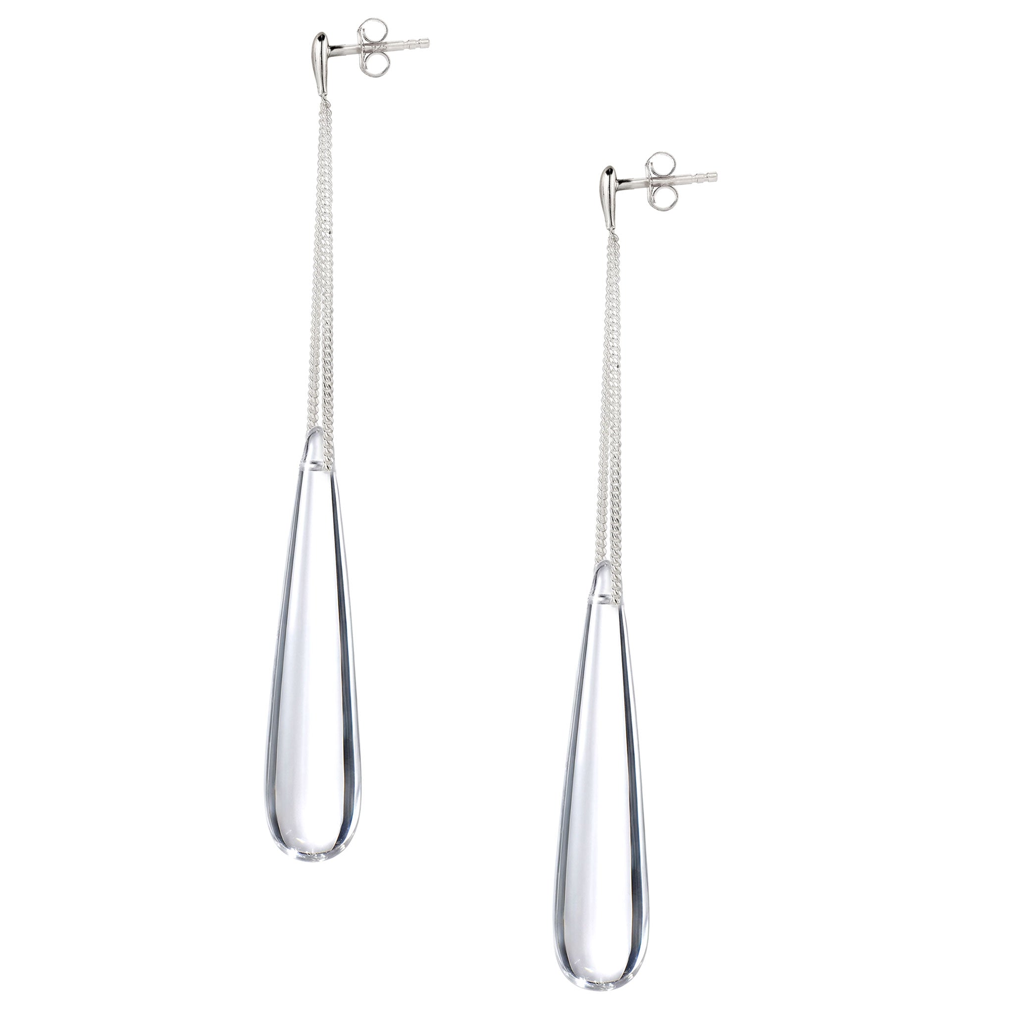 Silber - Elli | Resin Tropfen Transparent | 925 Sterling Silber
