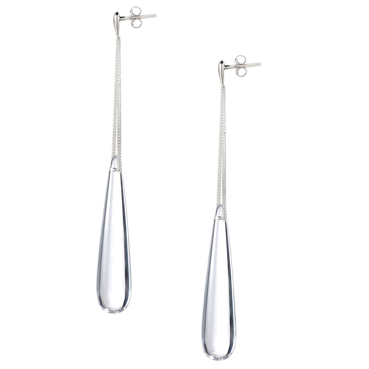 Silber - Elli | Resin Tropfen Transparent | 925 Sterling Silber