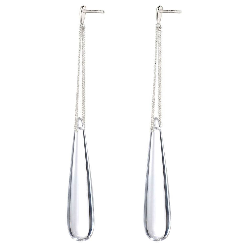 Silber - Elli | Resin Tropfen Transparent | 925 Sterling Silber