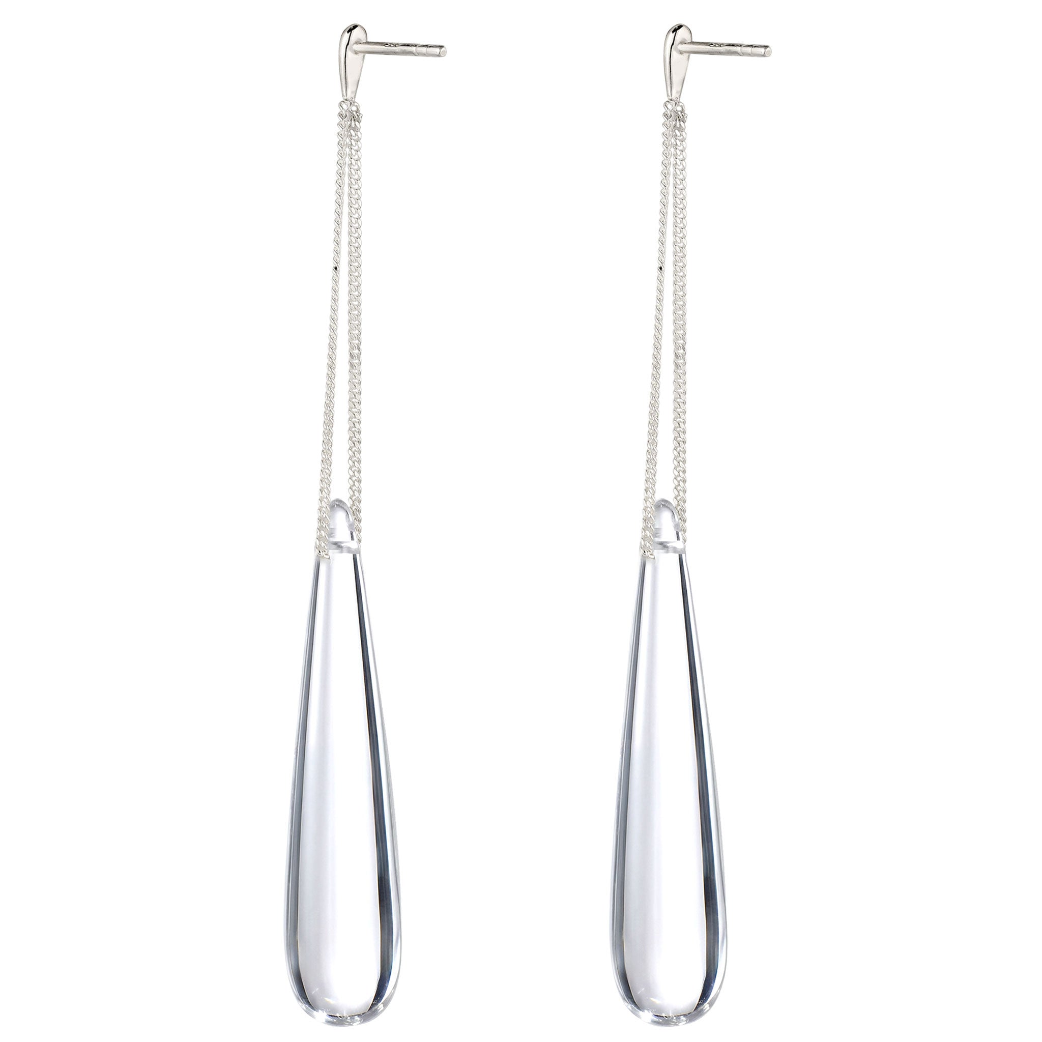 Silber - Elli | Resin Tropfen Transparent | 925 Sterling Silber