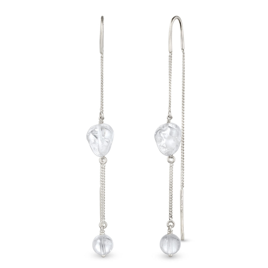 Silber - Elli | Ohrhänger | Rock Crystal Transparent | 925 Sterling Silber