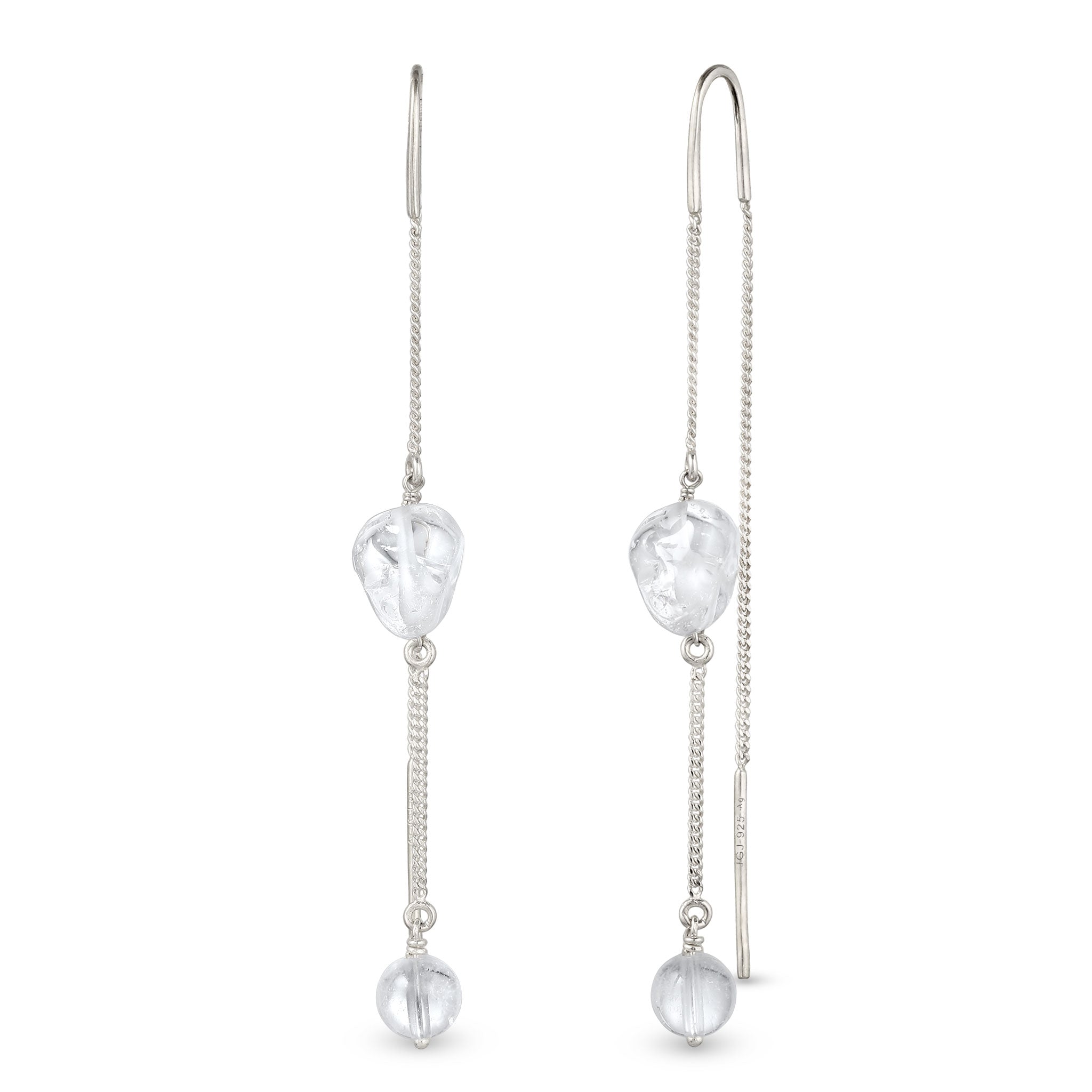 Silber - Elli | Ohrhänger | Rock Crystal Transparent | 925 Sterling Silber