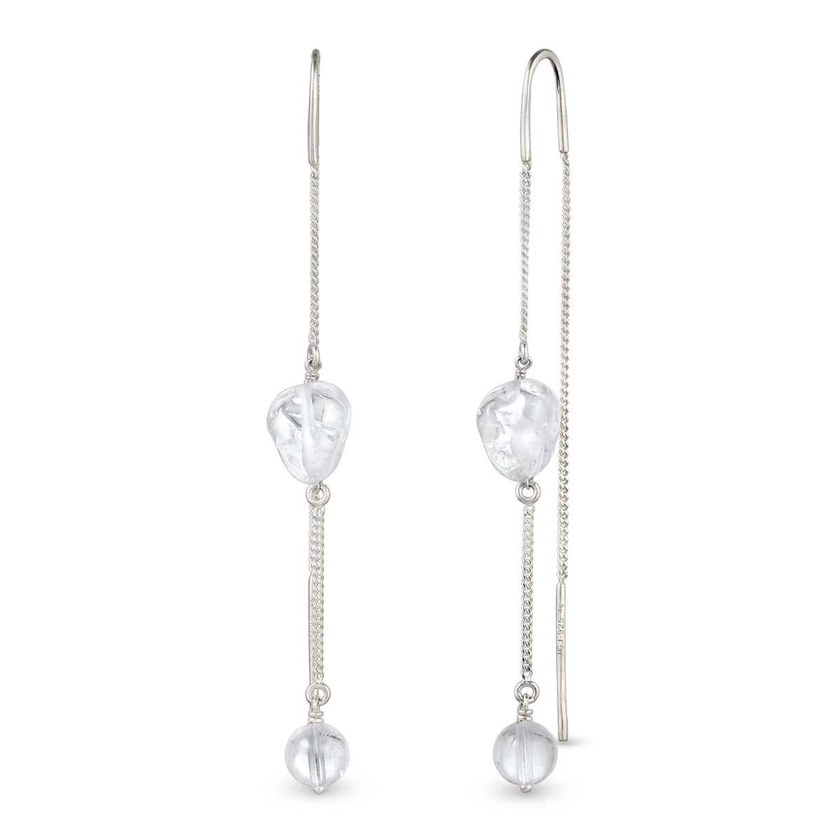 Silber - Elli | Ohrhänger | Rock Crystal Transparent | 925 Sterling Silber
