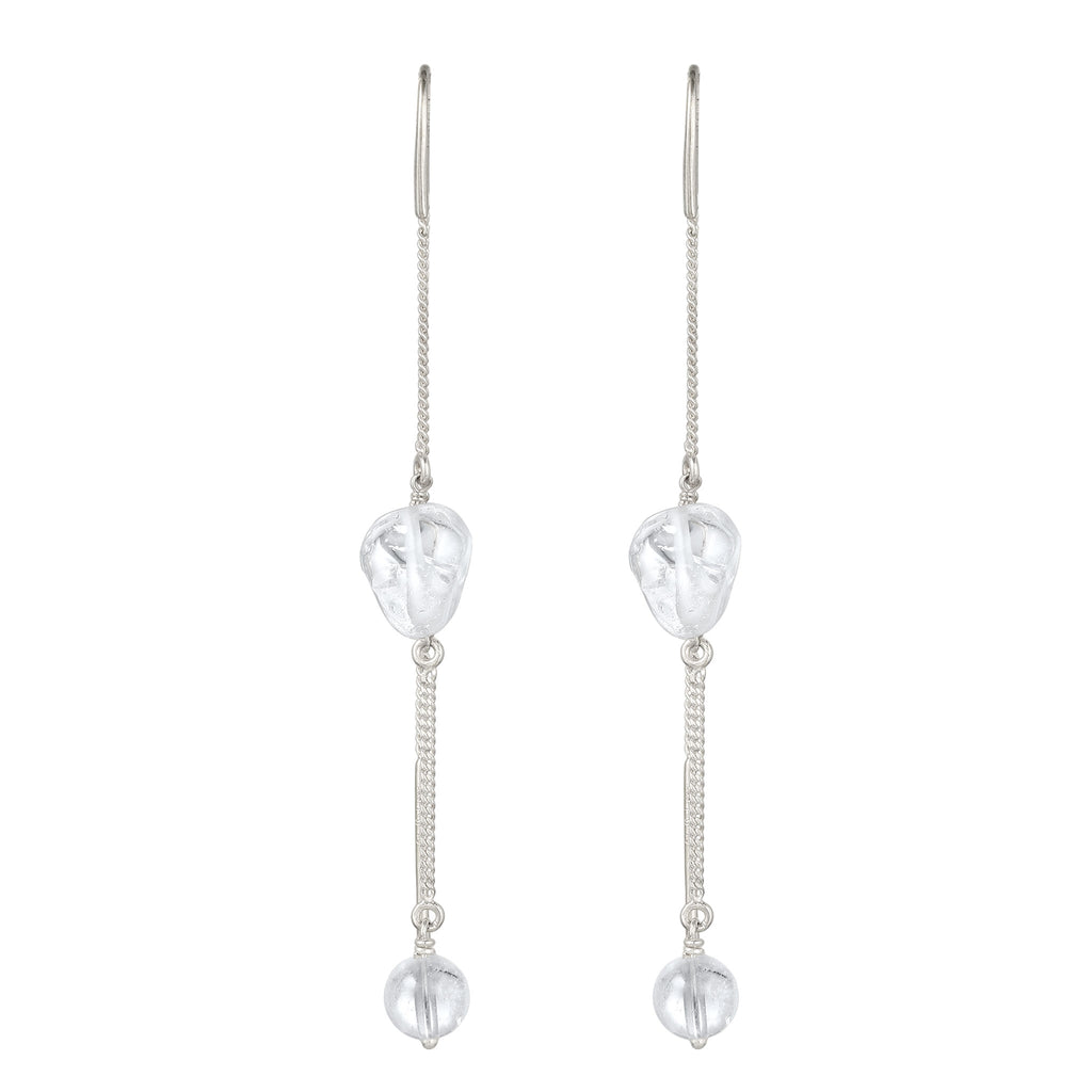 Silber - Elli | Ohrhänger | Rock Crystal Transparent | 925 Sterling Silber