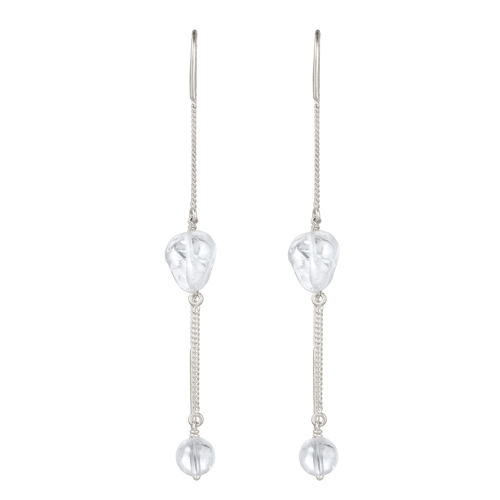 Silber - Elli | Ohrhänger | Rock Crystal Transparent | 925 Sterling Silber