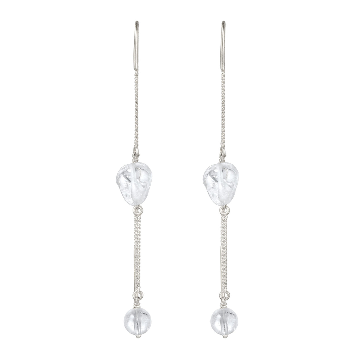 Silber - Elli | Ohrhänger | Rock Crystal Transparent | 925 Sterling Silber