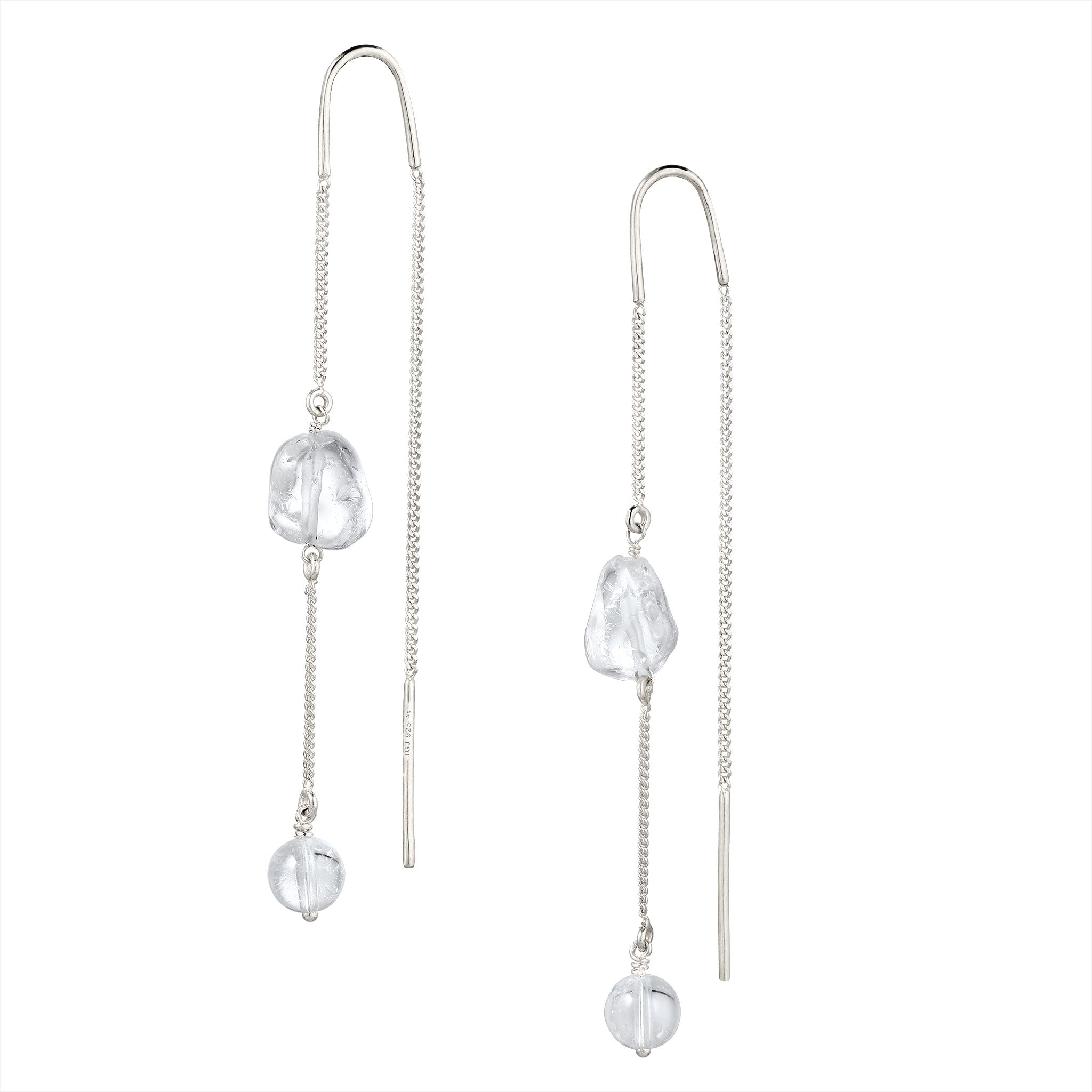 Silber - Elli | Ohrhänger | Rock Crystal Transparent | 925 Sterling Silber