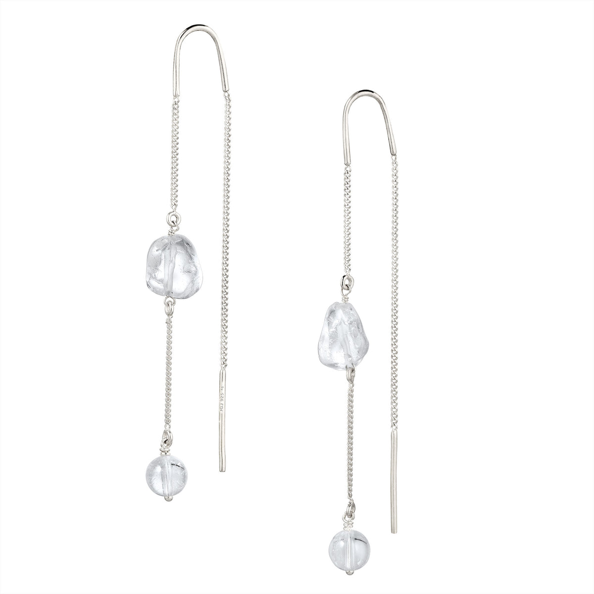 Silber - Elli | Ohrhänger | Rock Crystal Transparent | 925 Sterling Silber