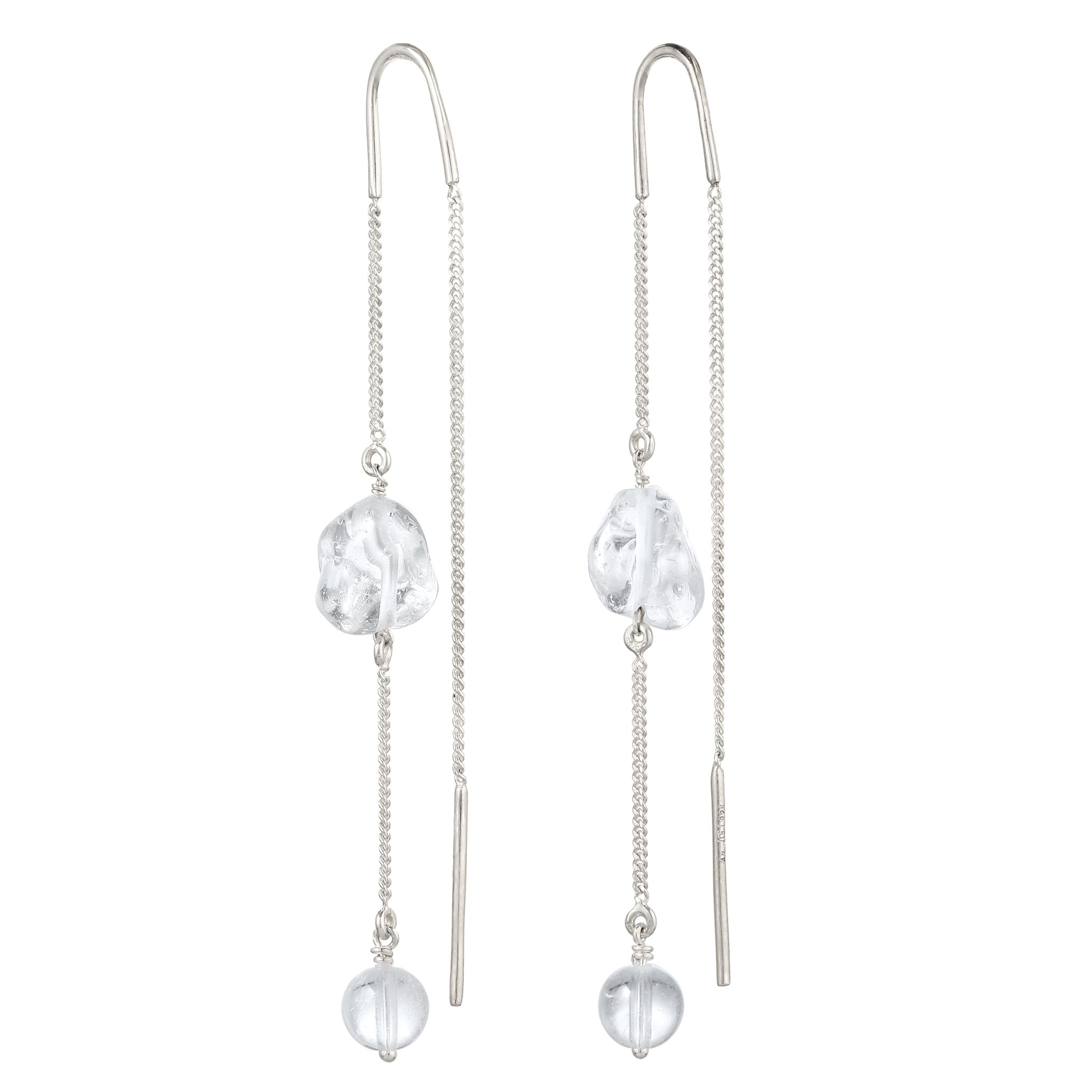 Silber - Elli | Ohrhänger | Rock Crystal Transparent | 925 Sterling Silber