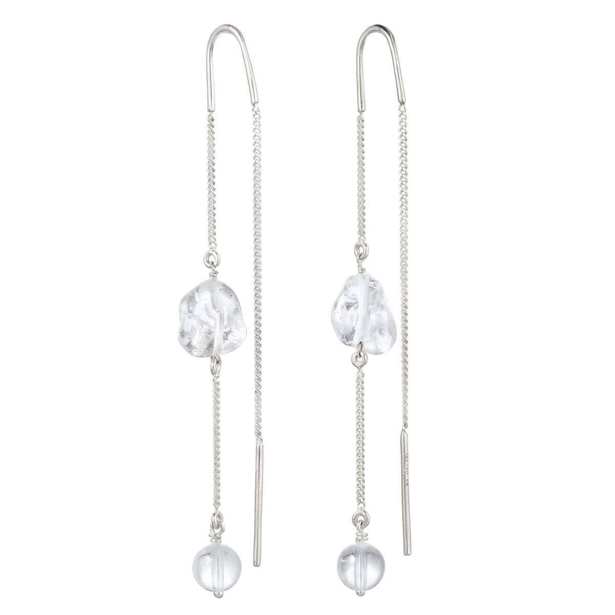 Silber - Elli | Ohrhänger | Rock Crystal Transparent | 925 Sterling Silber