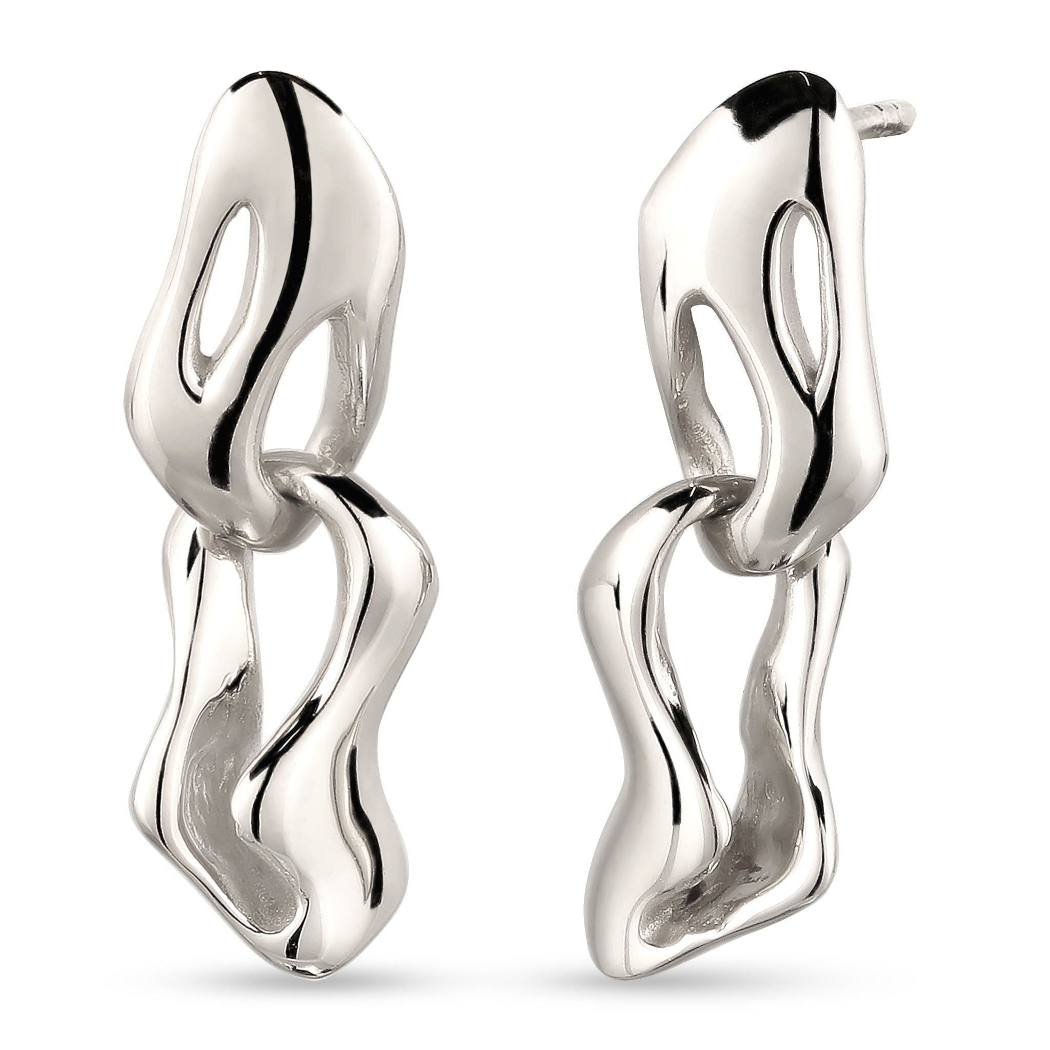 Silber - Elli | Ohrstecker ohne Stein | 925 Sterling Silber