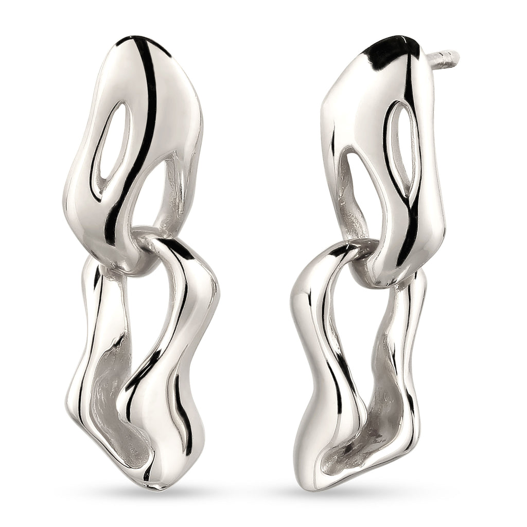 Silber - Elli | Ohrstecker Melted Shape| 925 Sterling Silber