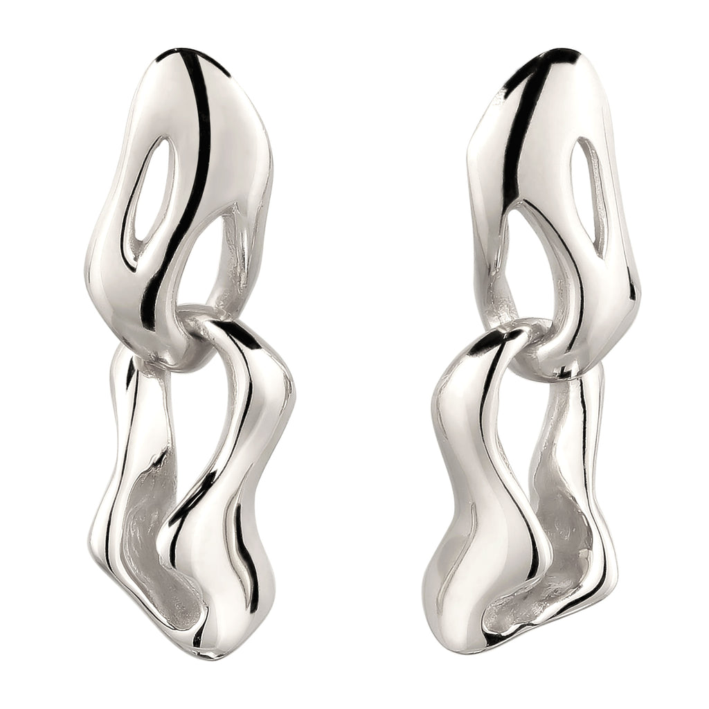 Silber - Elli | Ohrstecker Melted Shape| 925 Sterling Silber