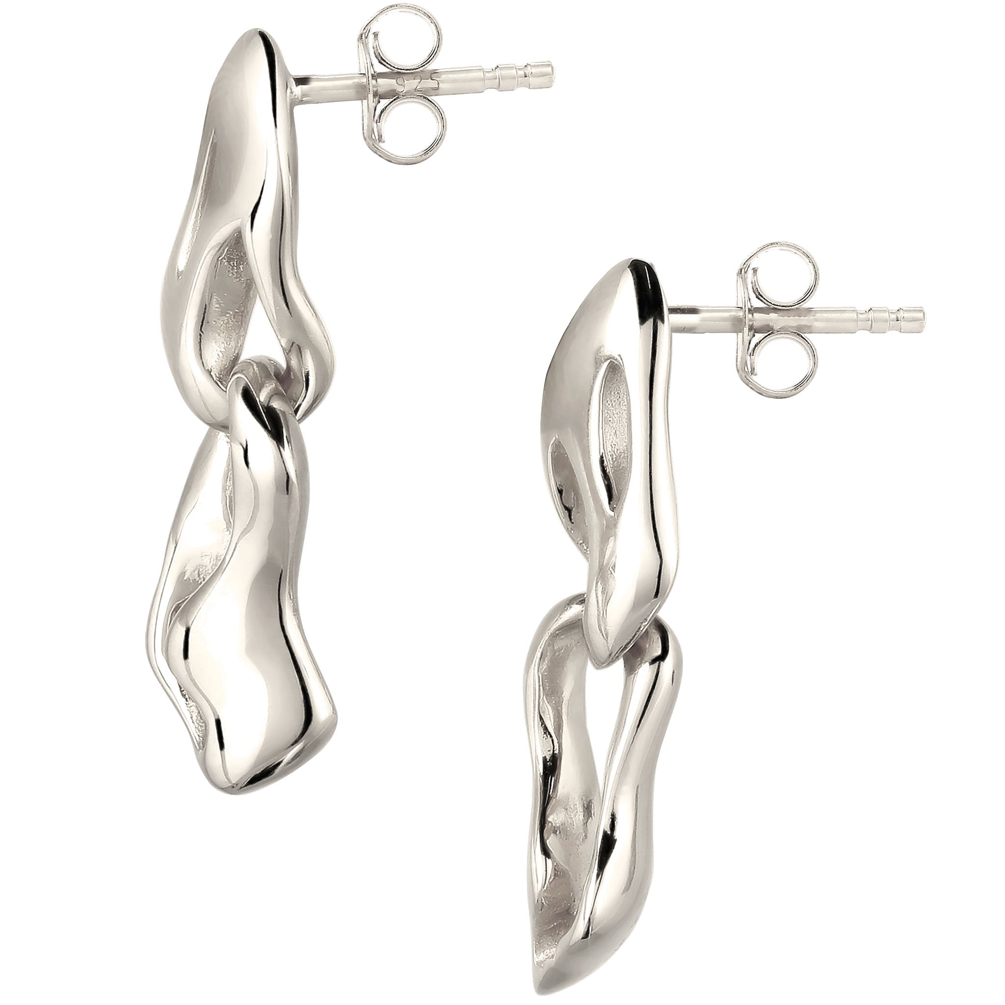 Silber - Elli | Ohrstecker ohne Stein | 925 Sterling Silber