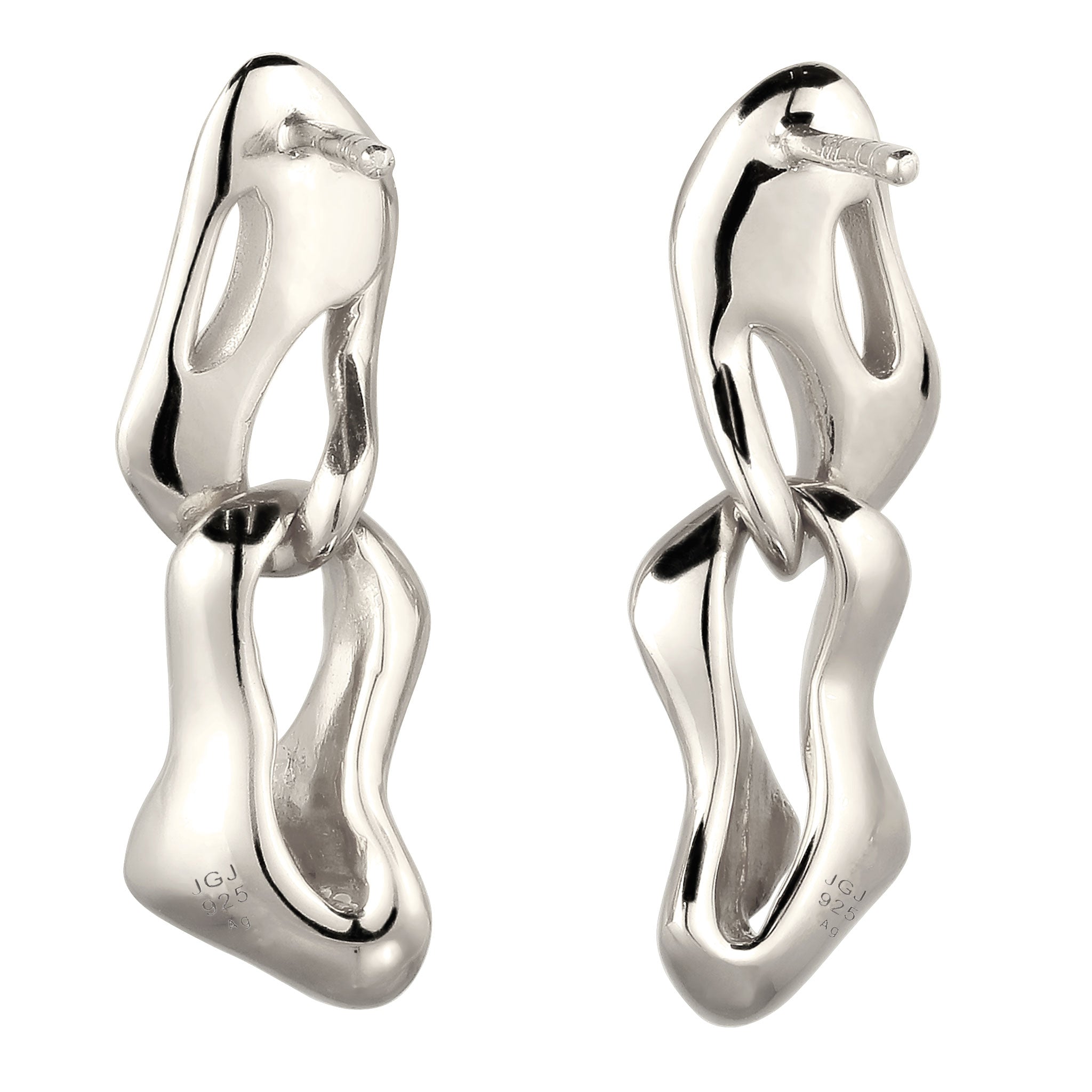 Silber - Elli | Ohrstecker ohne Stein | 925 Sterling Silber