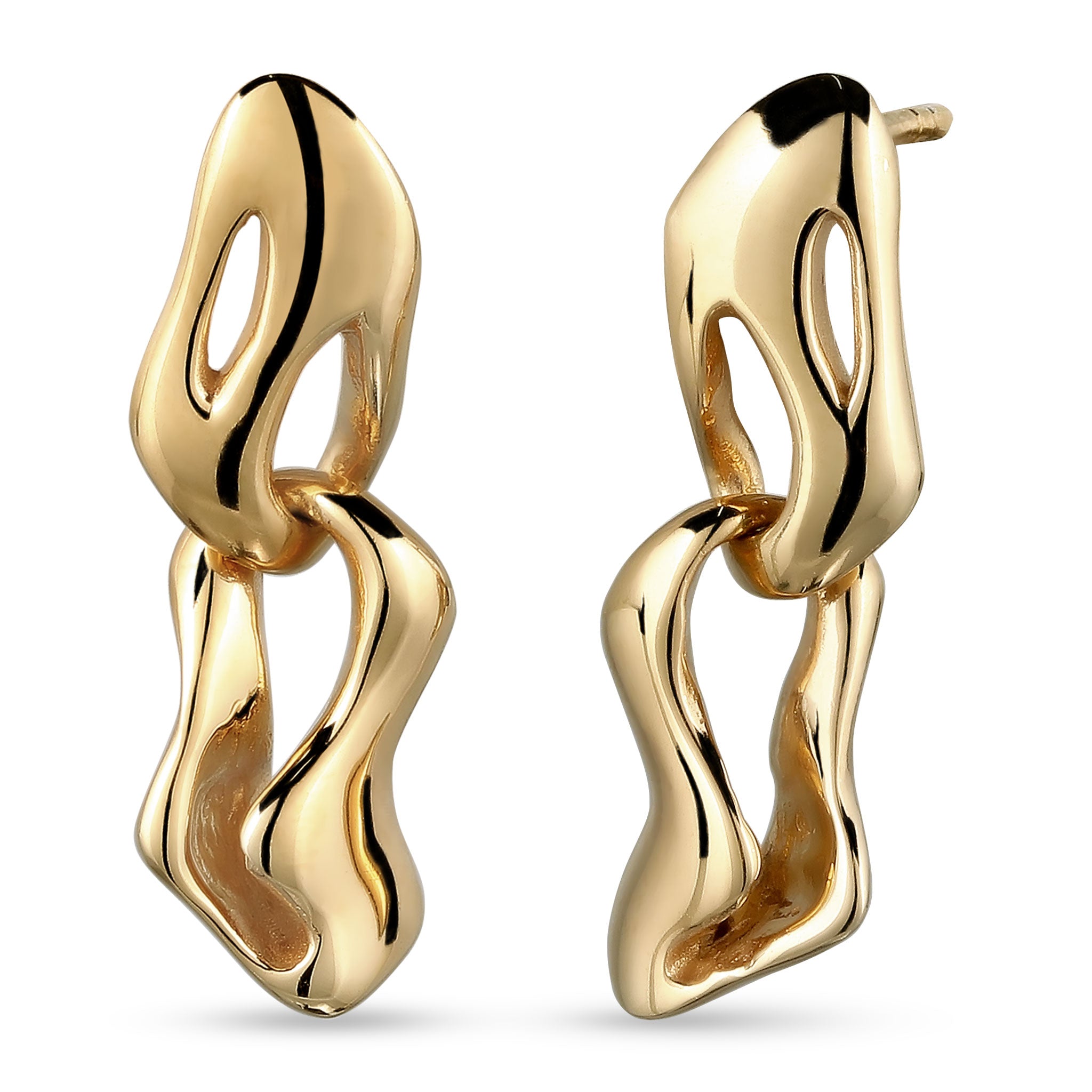 Gold - Elli | Ohrstecker | 925 Sterling Silber vergoldet