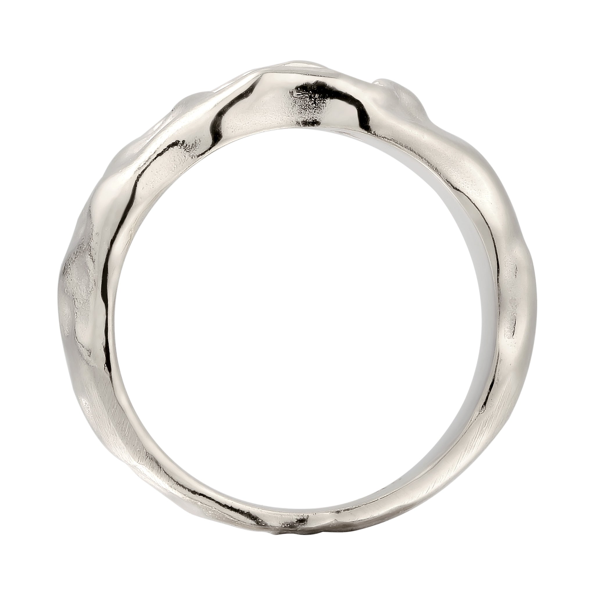 Silber - Elli | Ring Melted | Topas Weiß | 925 Sterling Silber