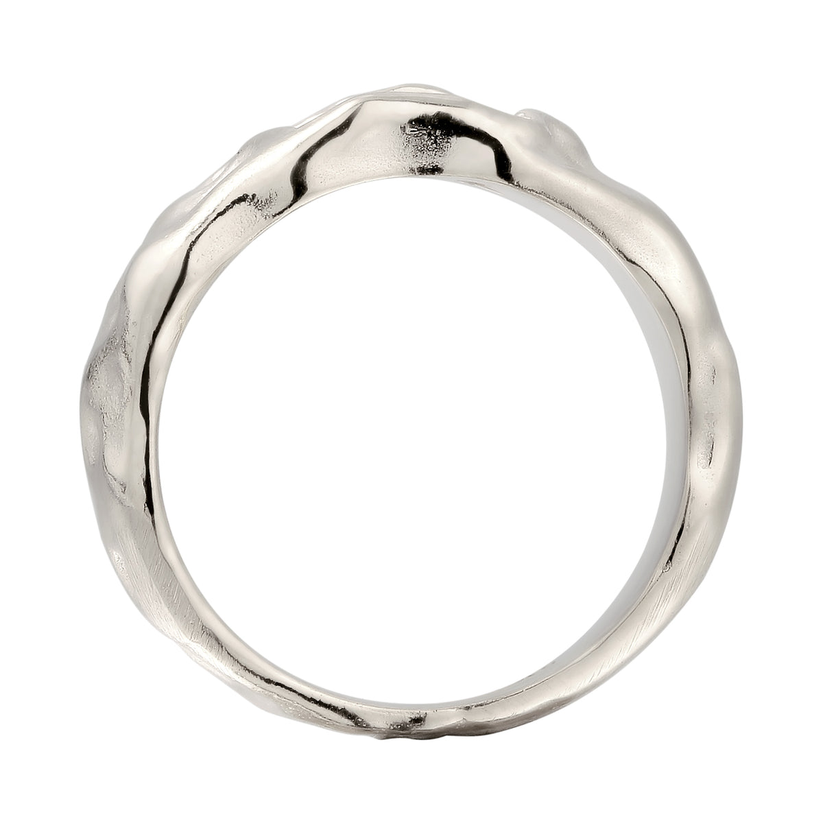 Silber - Elli | Ring Melted | Topas (Weiß) | 925 Sterling Silber